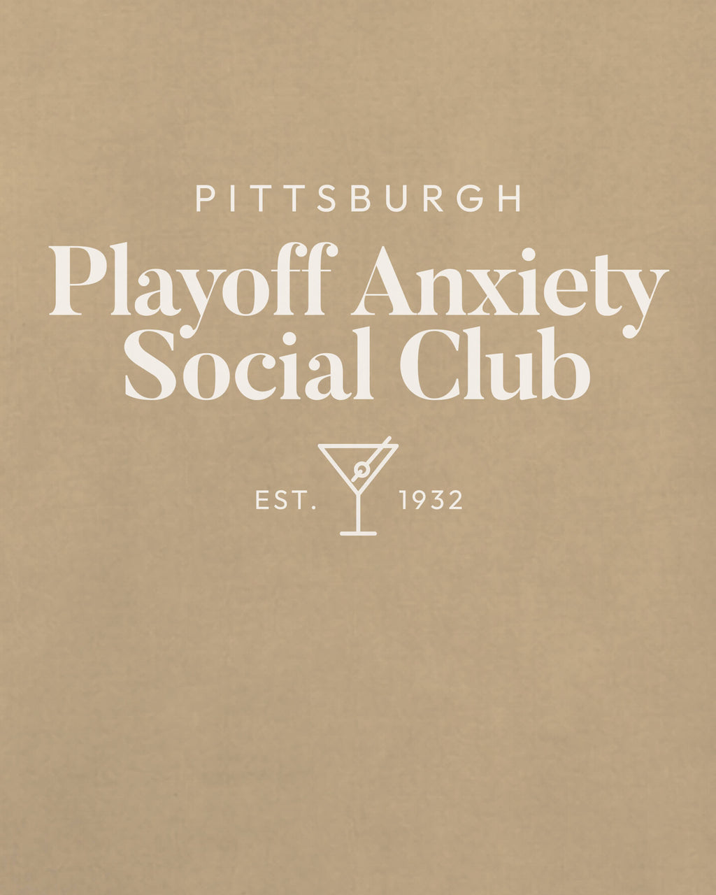 PGH Playoff Anxiety Classy Khaki Tee