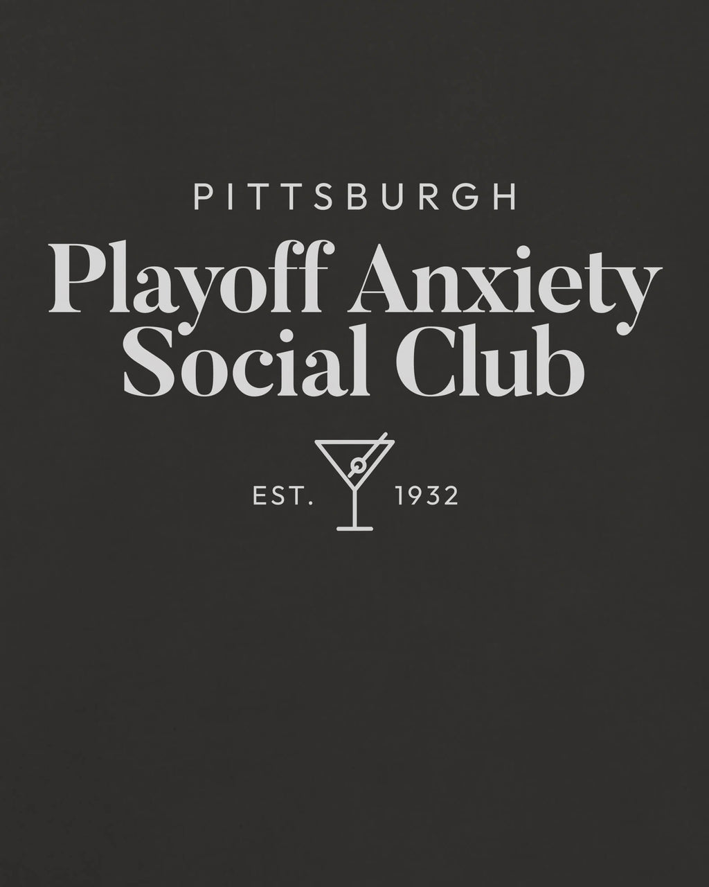 PGH Playoff Anxiety Classy Tee - Washed Black / White - Zoom