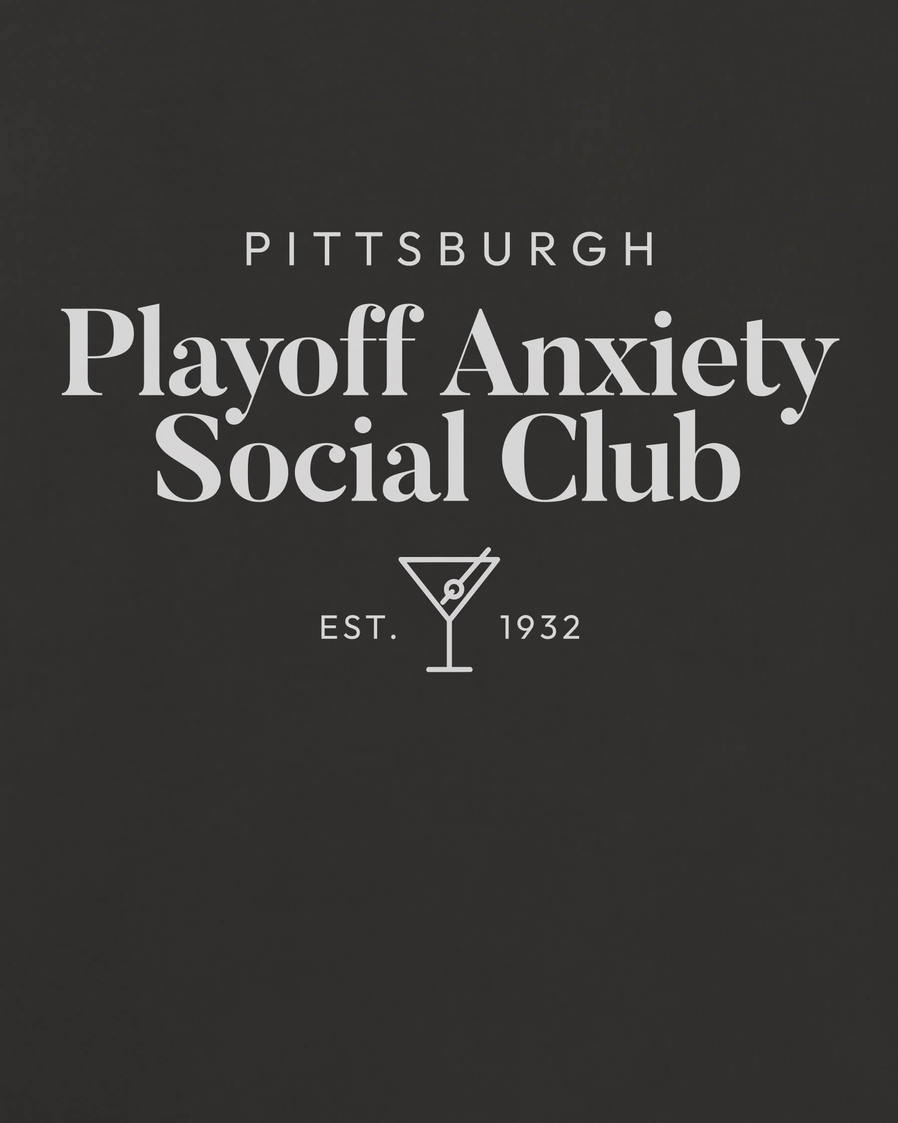 PGH Playoff Anxiety Classy Tee - Washed Black / White - Zoom