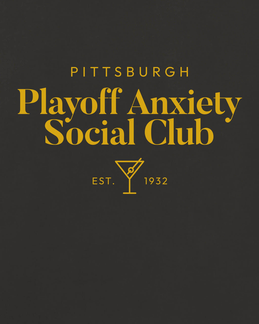 PGH Playoff Anxiety Classy Black Tee