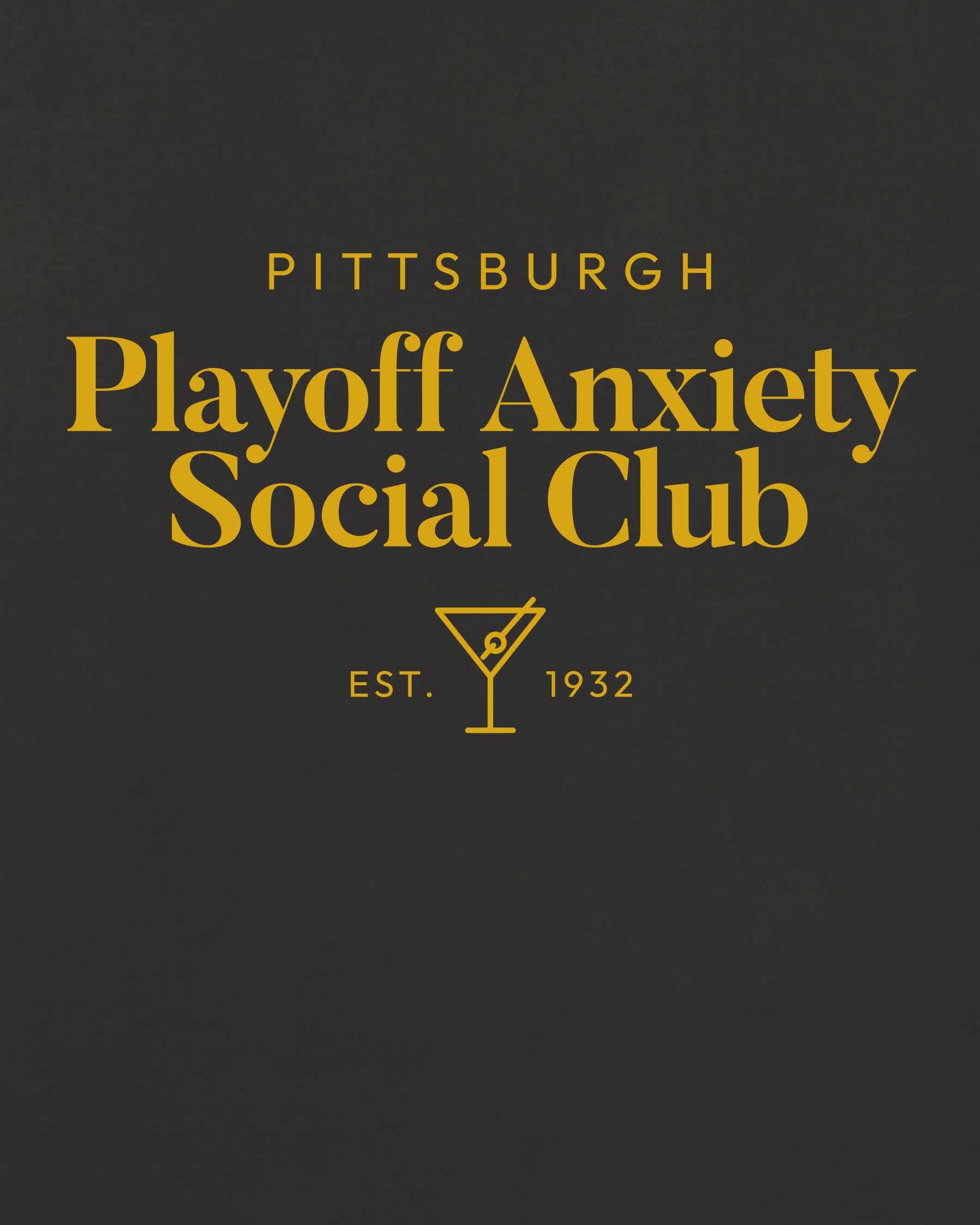 PGH Playoff Anxiety Classy Black Tee