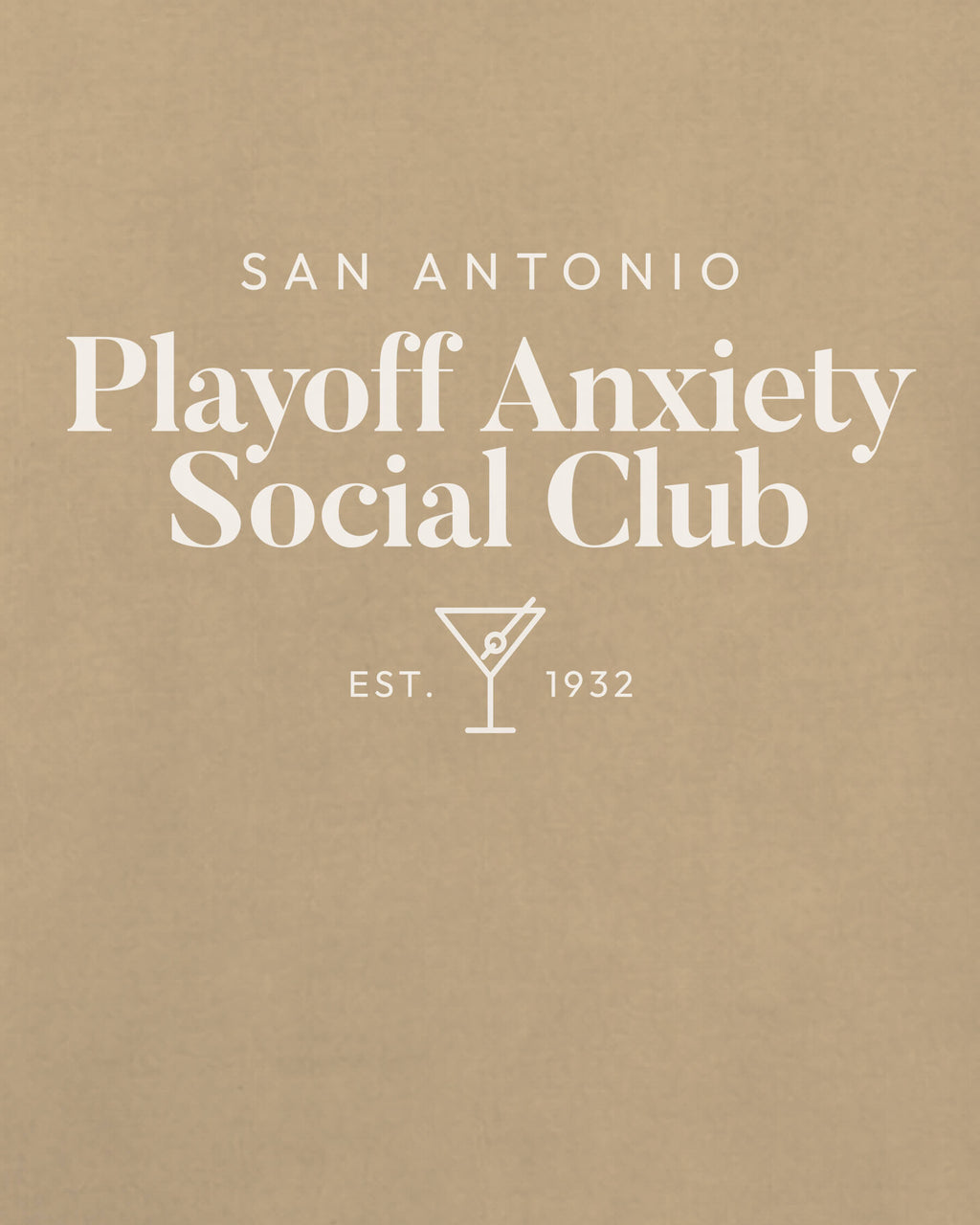 SATX Playoff Anxiety Classy Khaki Tee