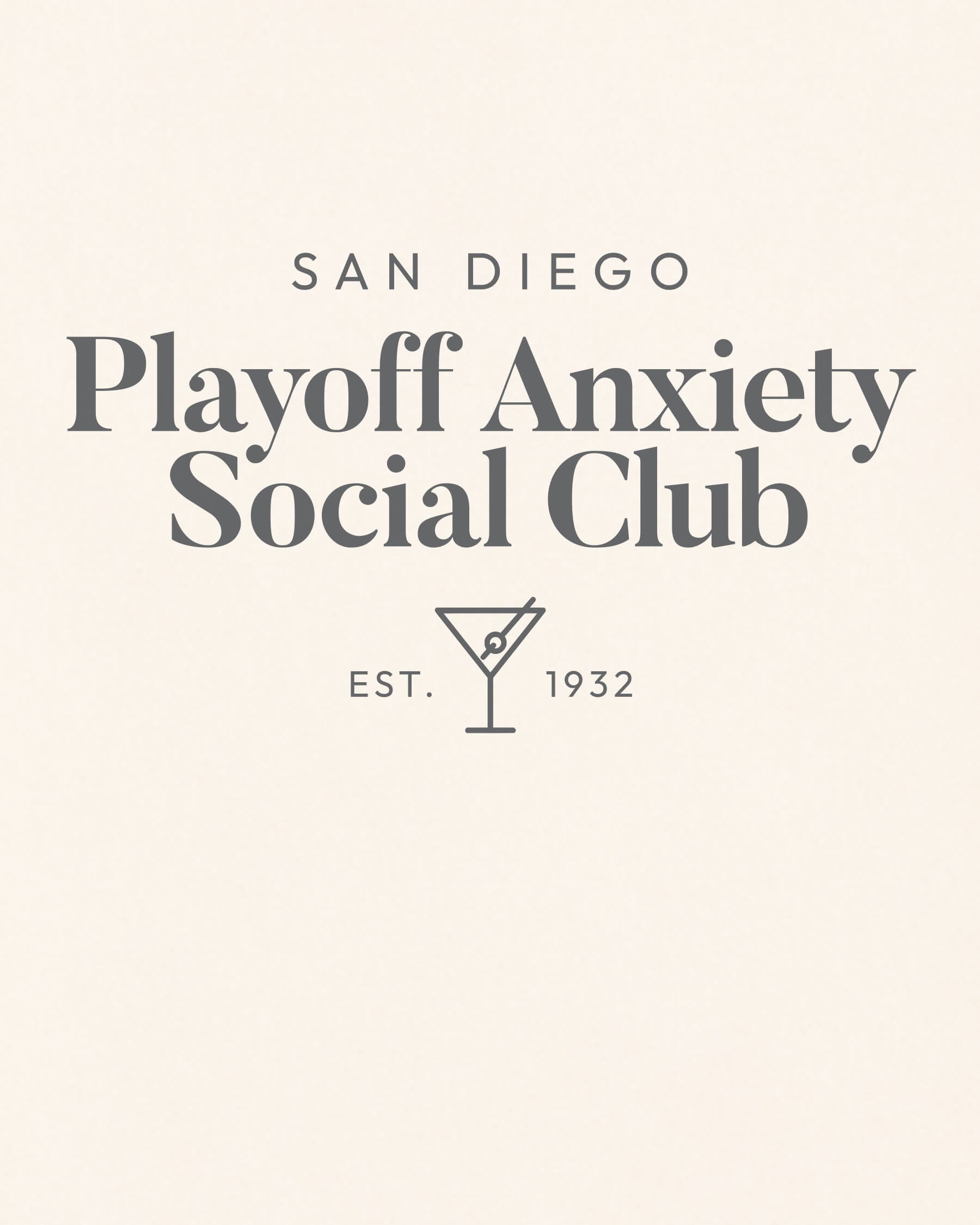 SD Playoff Anxiety Classy Vintage White Tee