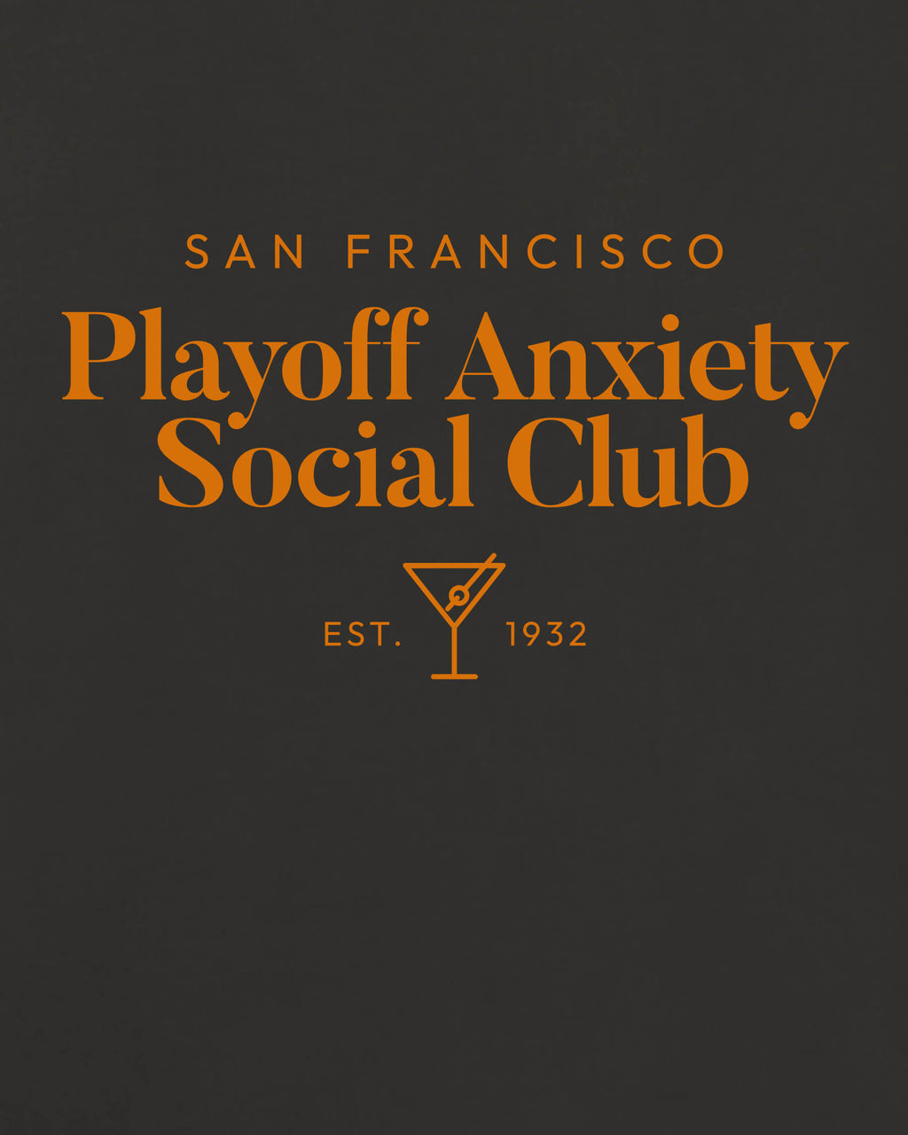 SF Playoff Anxiety Classy Tee - Washed Black / Orange - Zoom