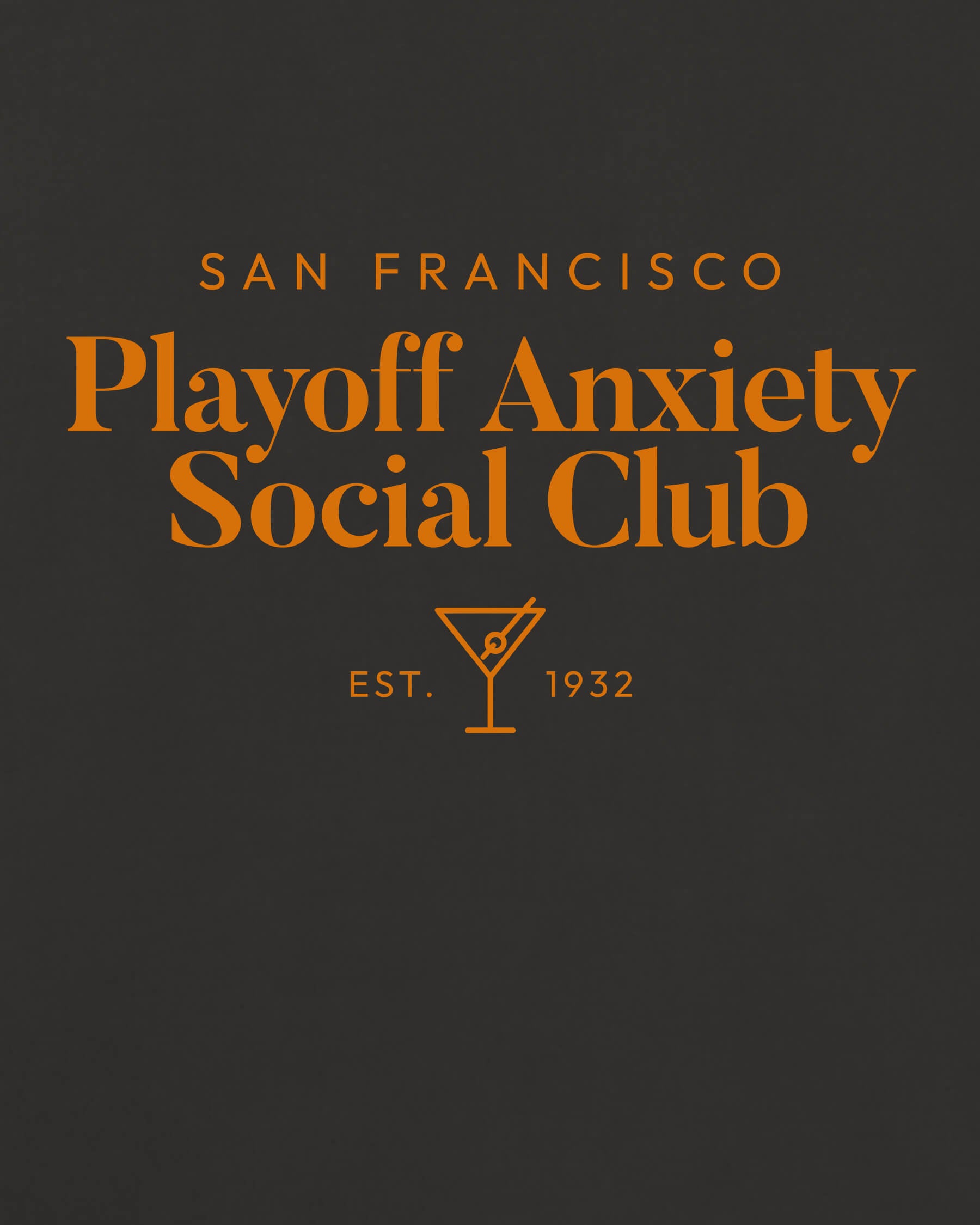 SF Playoff Anxiety Classy Tee - Washed Black / Orange - Zoom
