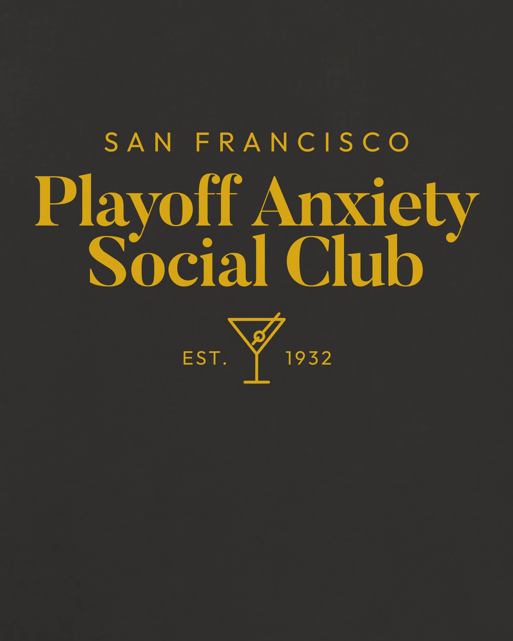 SF Playoff Anxiety Classy Tee - Washed Black / Gold - Zoom