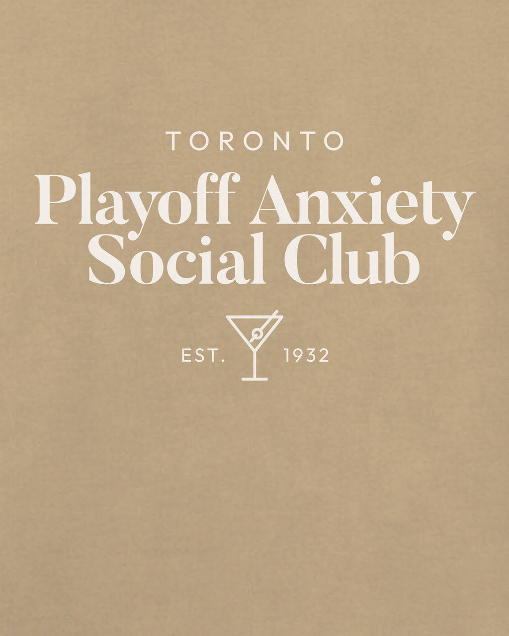 Toronto Playoff Anxiety Classy Khaki Tee