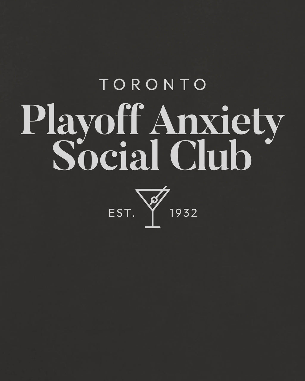 Toronto Playoff Anxiety Classy Black Tee