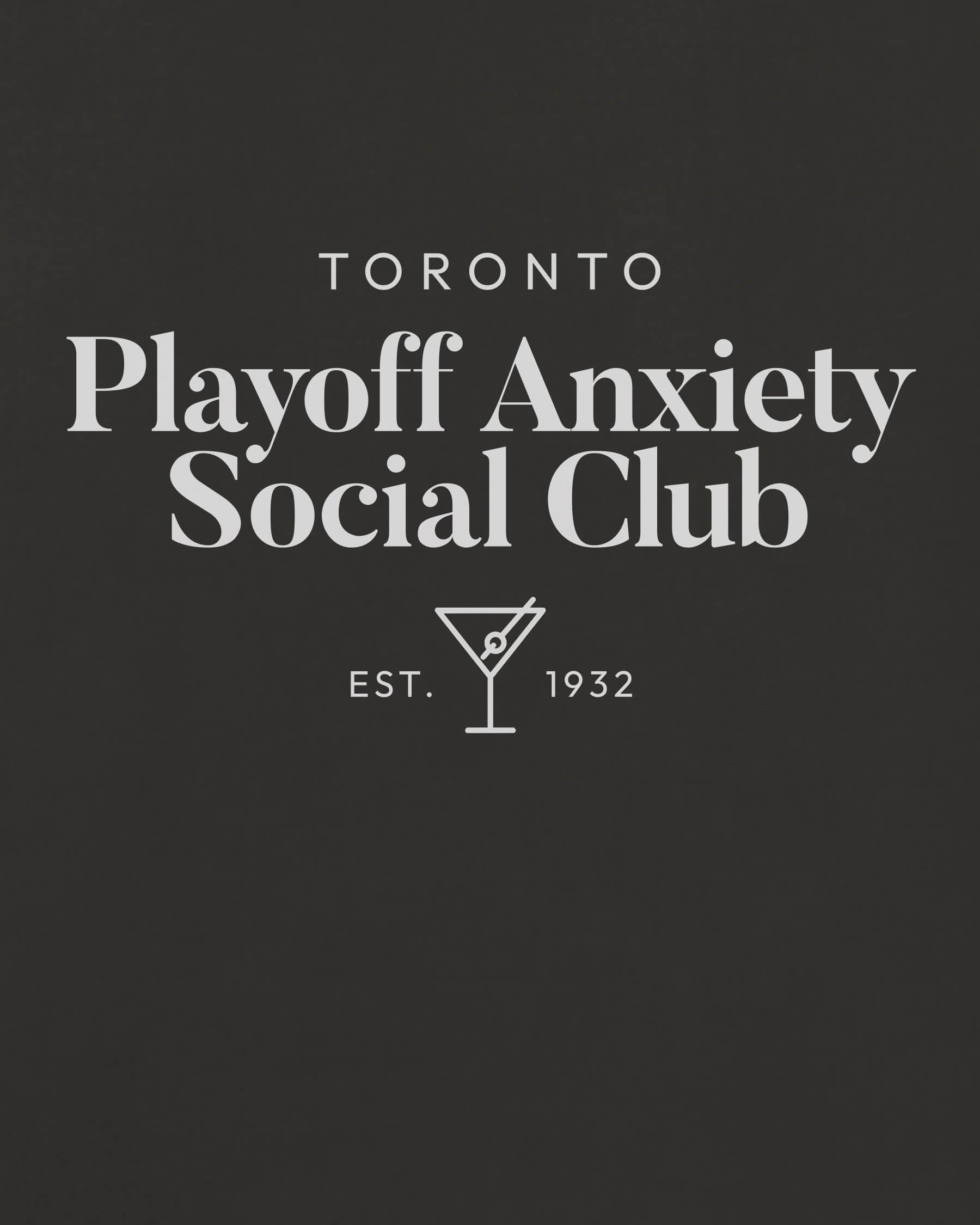 Toronto Playoff Anxiety Classy Black Tee