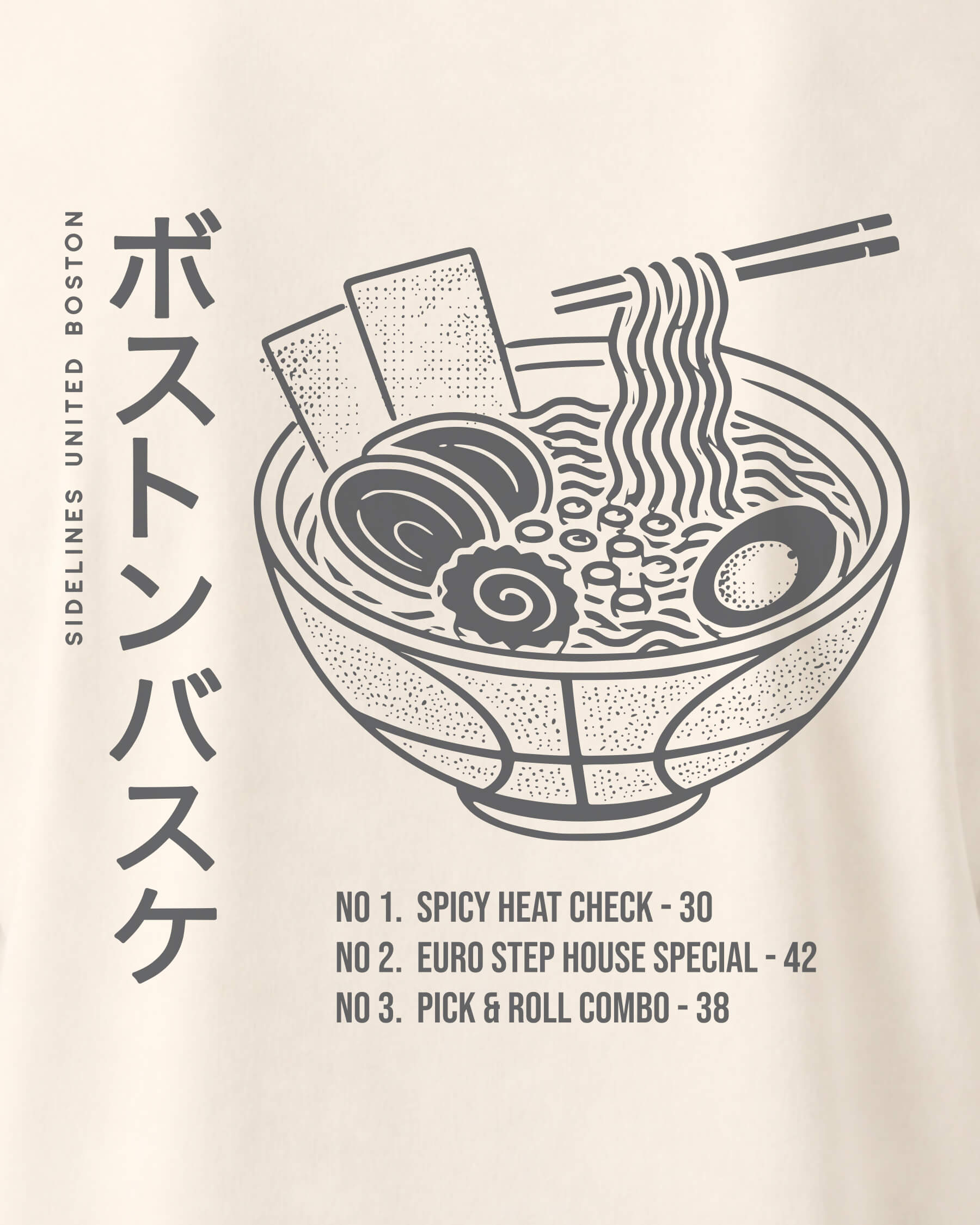BOS Ramen Tee - Vintage White - Zoom