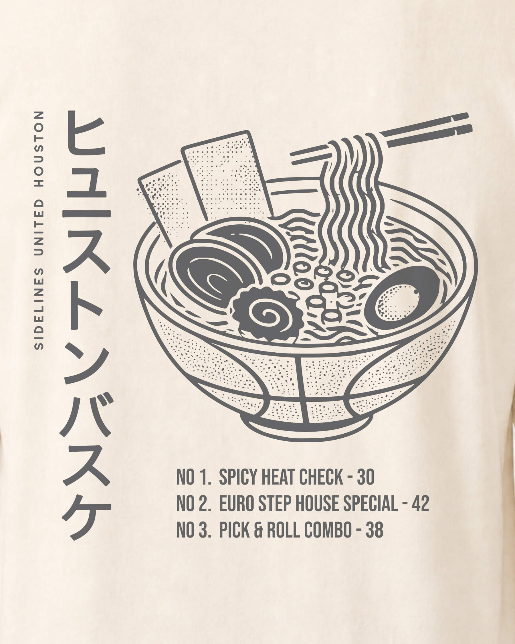 HOU Ramen Tee - Vintage White - Zoom