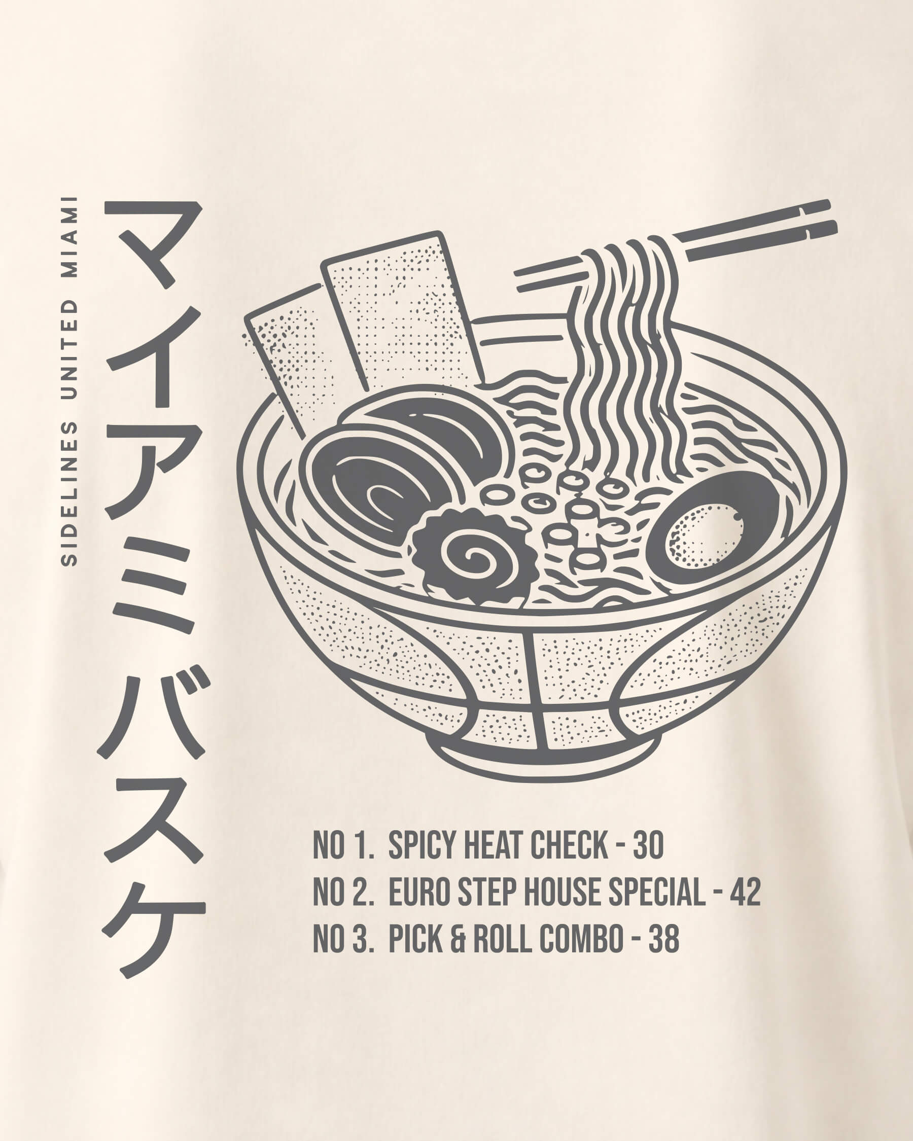 MIA Ramen Tee - Vintage White - Zoom