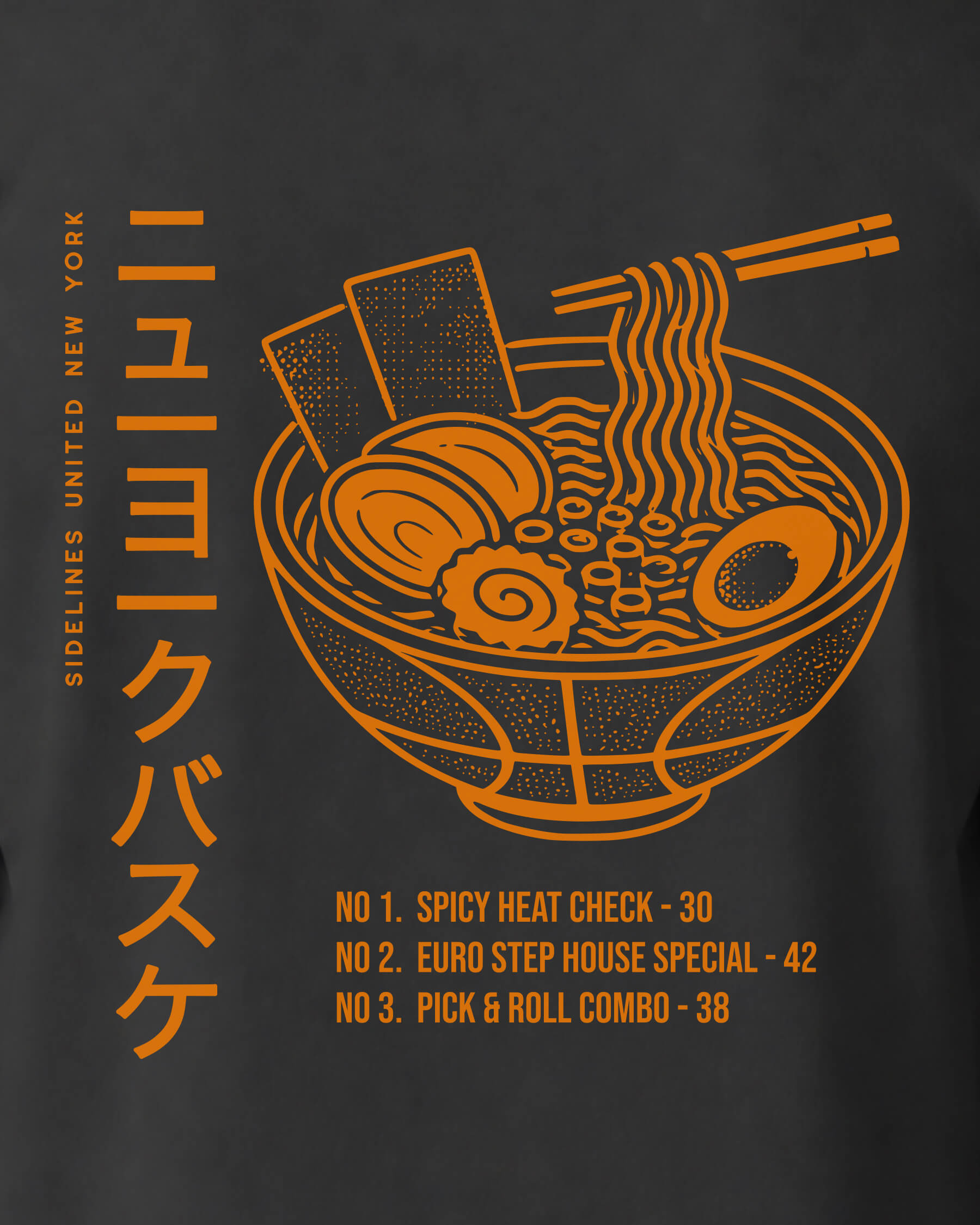 Ramen NBA New York Team On Washed Black zoom