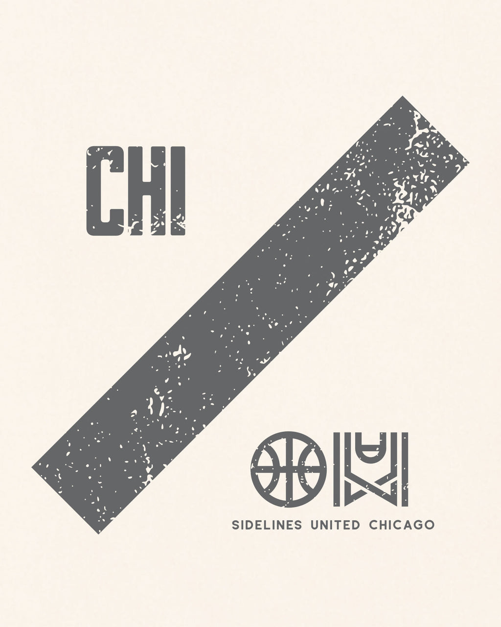 CHI Slash Tee - Vintage White - Zoom