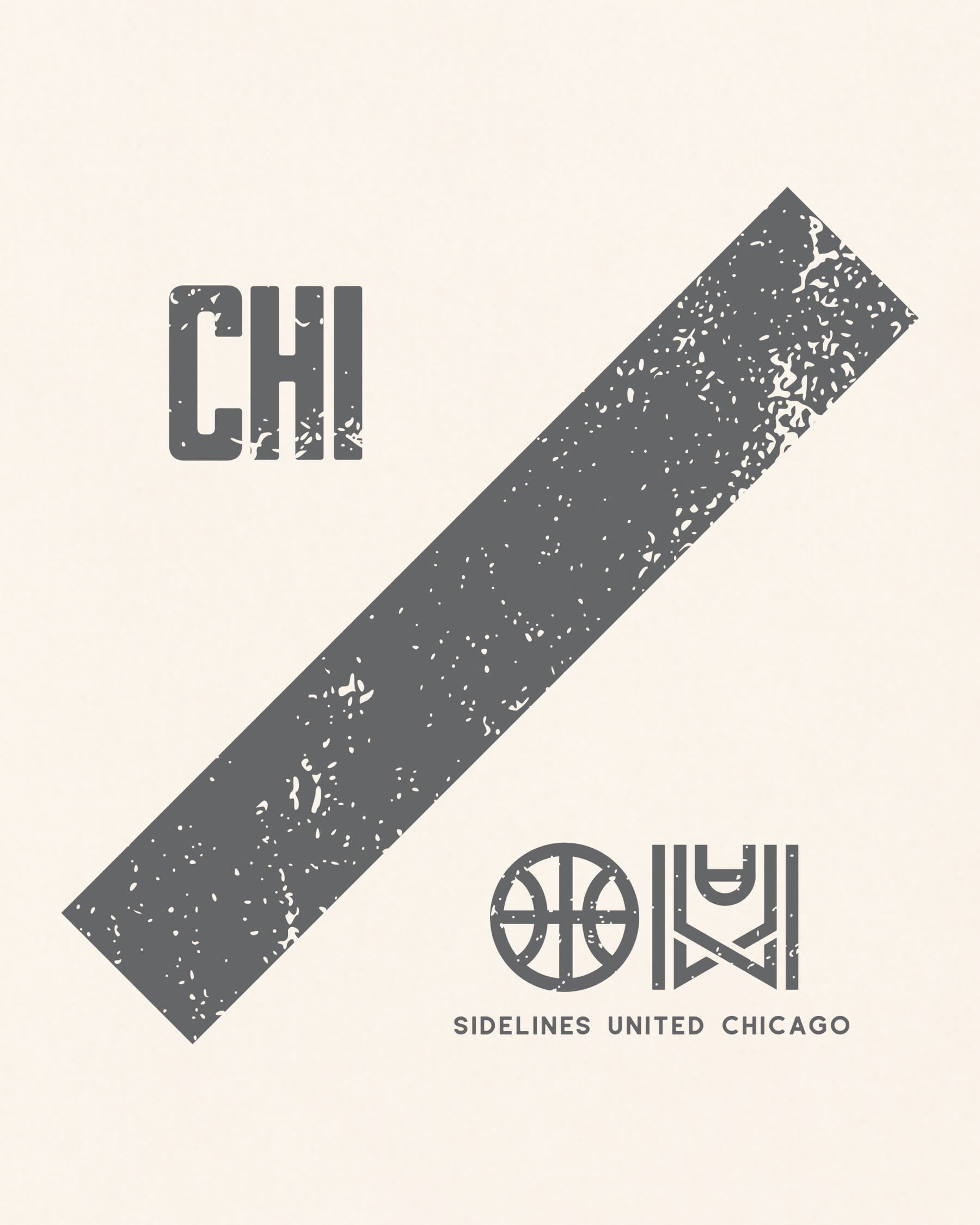 CHI Slash Tee - Vintage White - Zoom