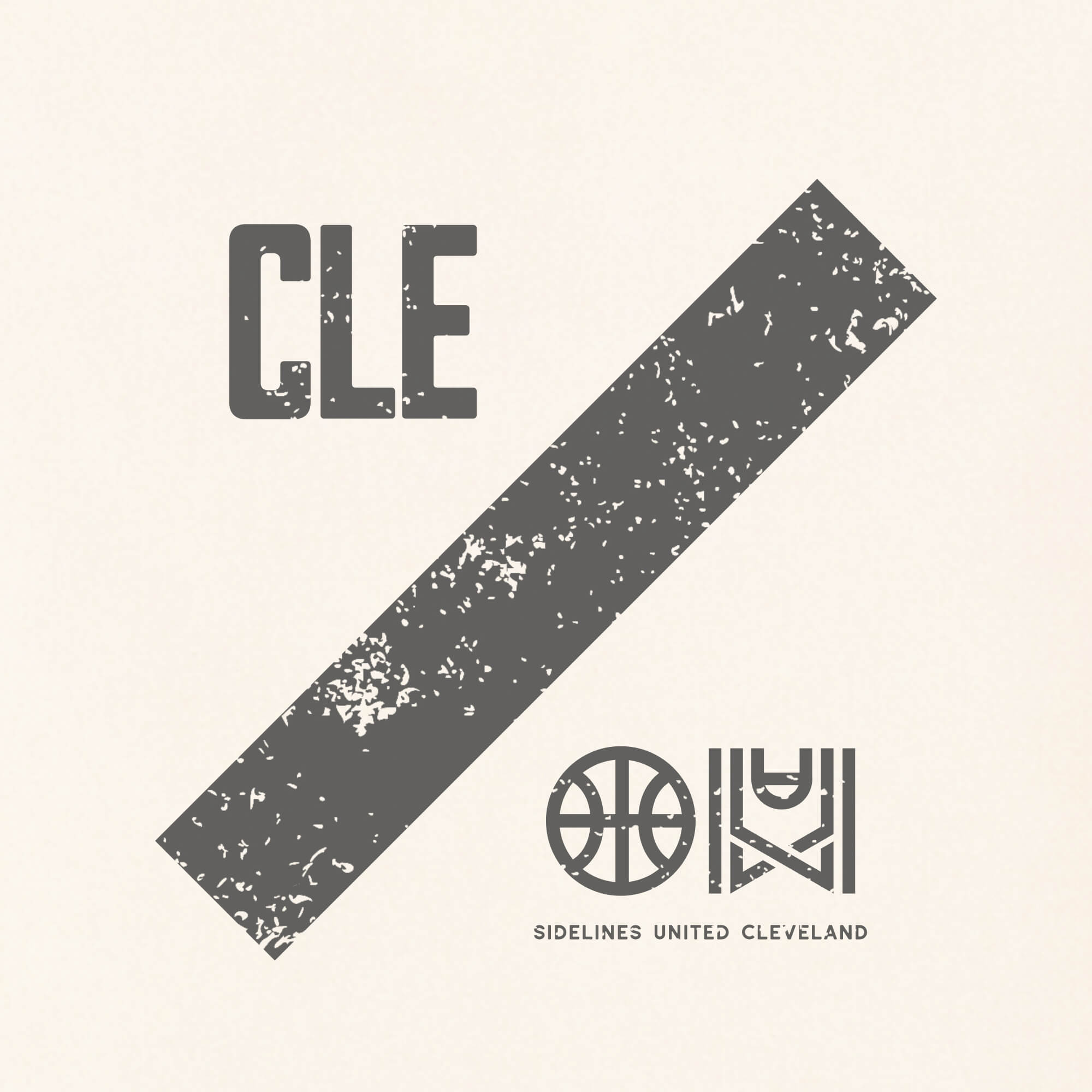 CLE Slash Vintage White Tee