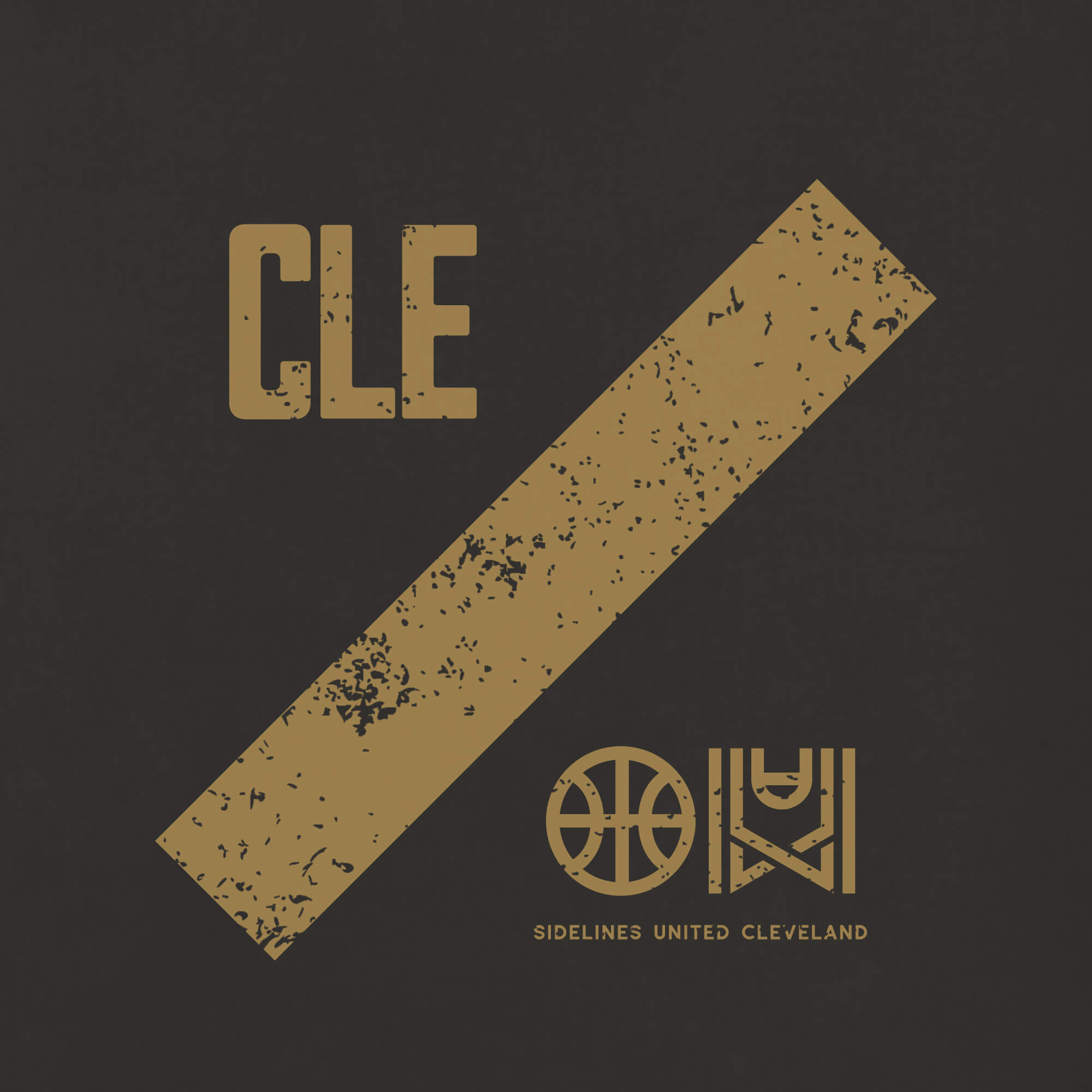 CLE Slash Black Tee