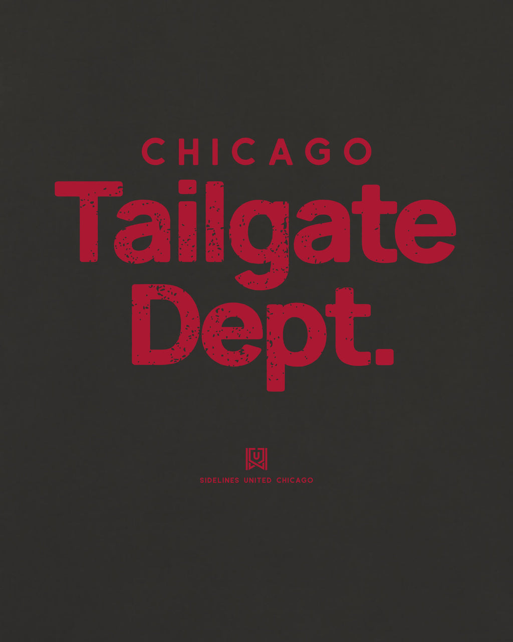 CHI Tailgate Dept Tee - Washed Black / Red - Zoom
