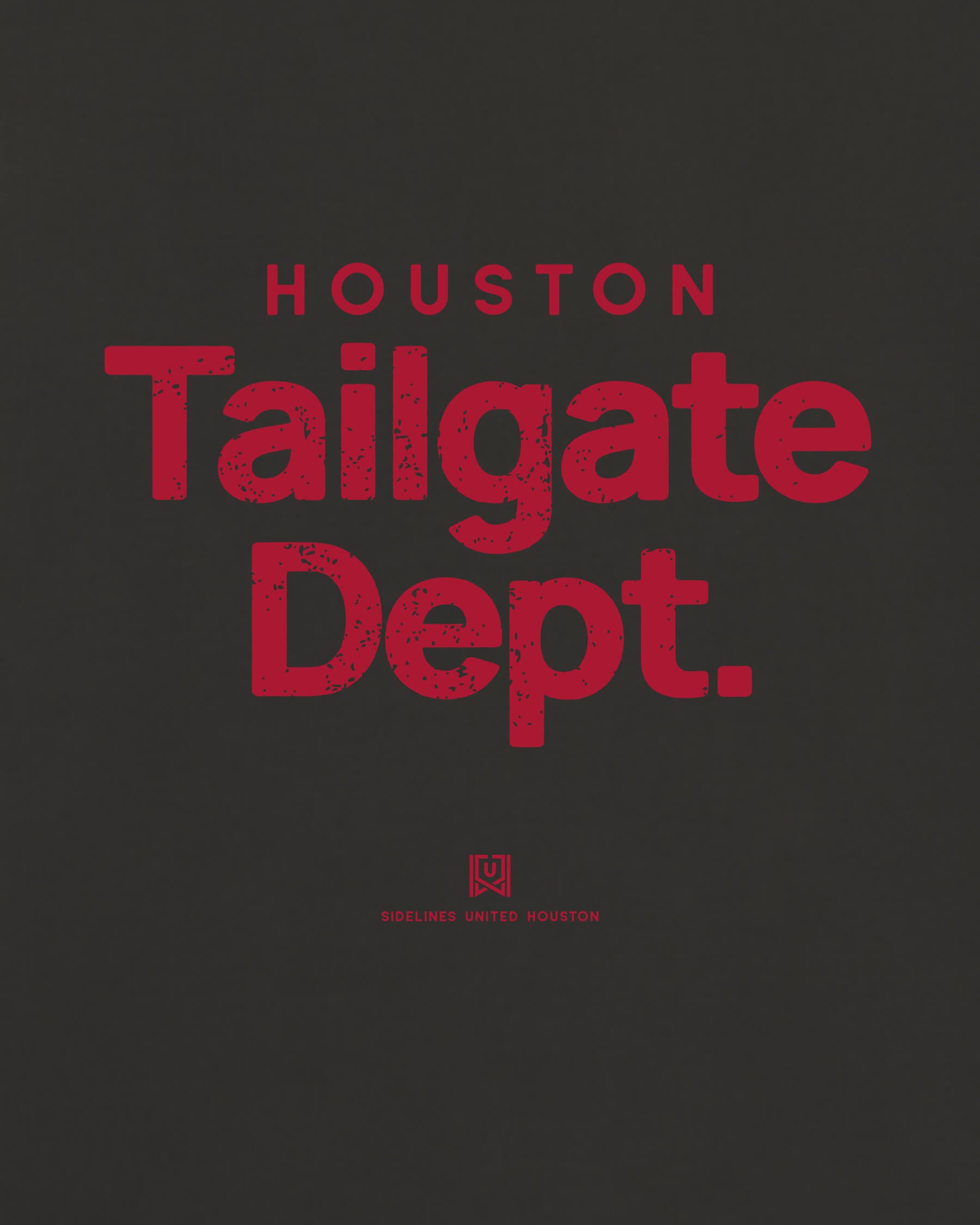 HOU Tailgate Dept Tee - Washed Black / Red - Zoom