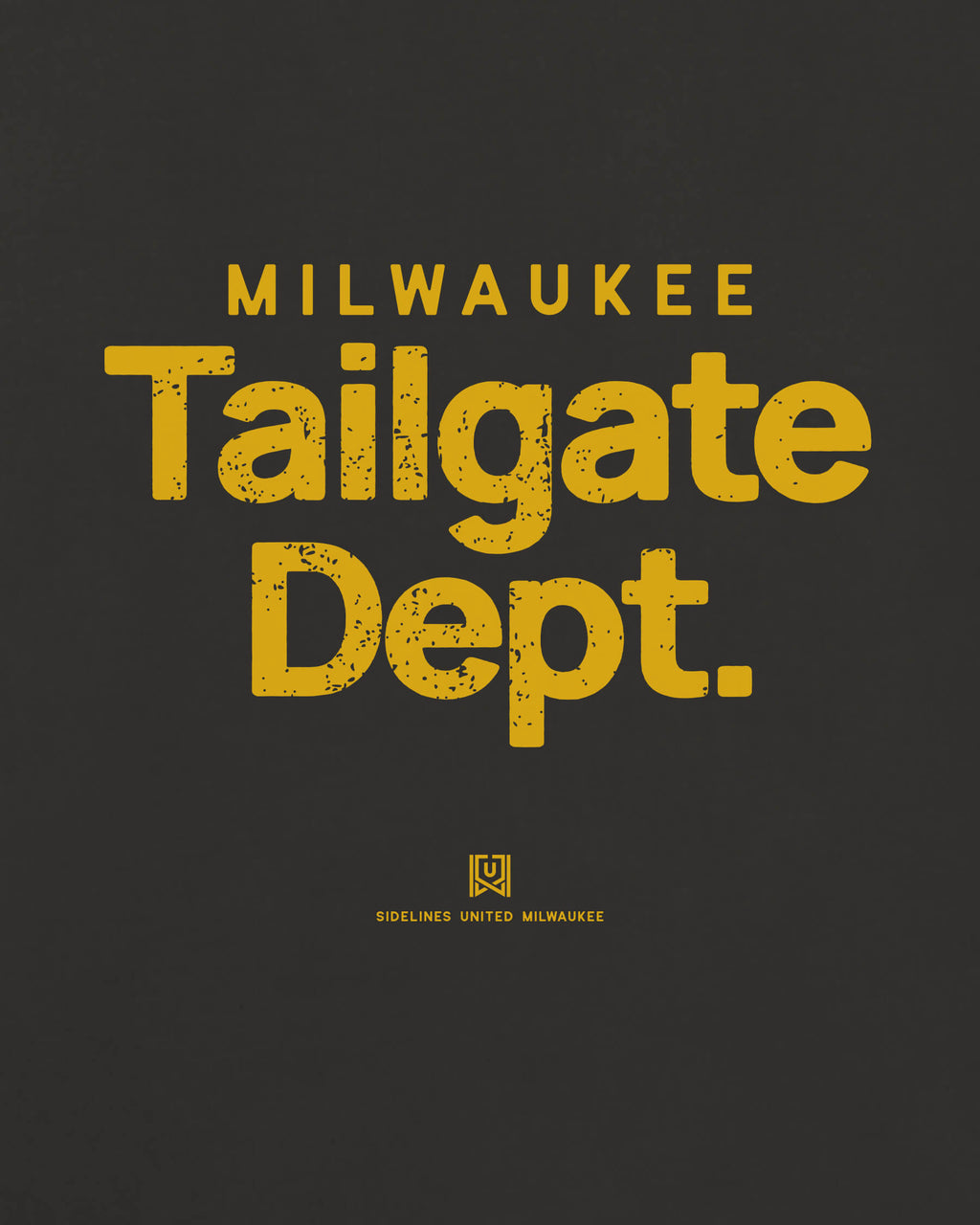 MKE Tailgate Dept Tee - Washed Black / Gold - Zoom