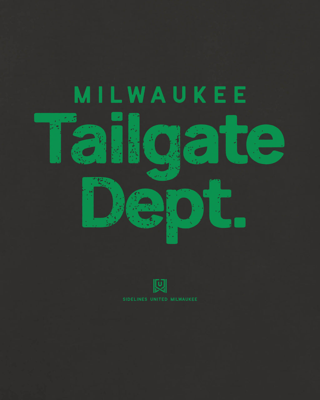 MKE Tailgate Dept Tee - Washed Black / Green - Zoom