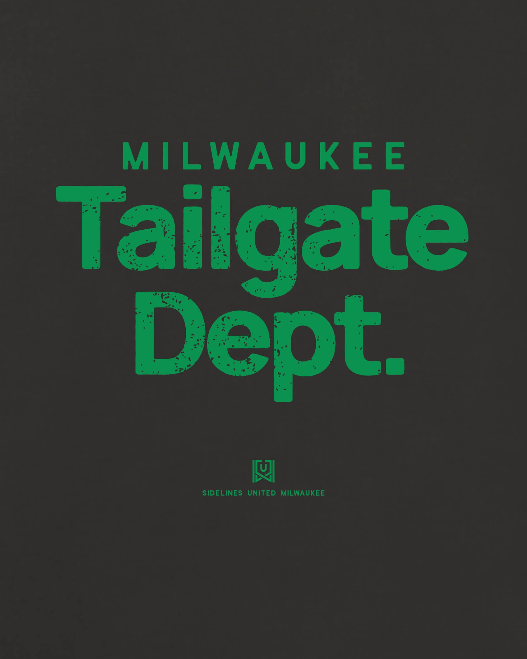 MKE Tailgate Dept Tee - Washed Black / Green - Zoom