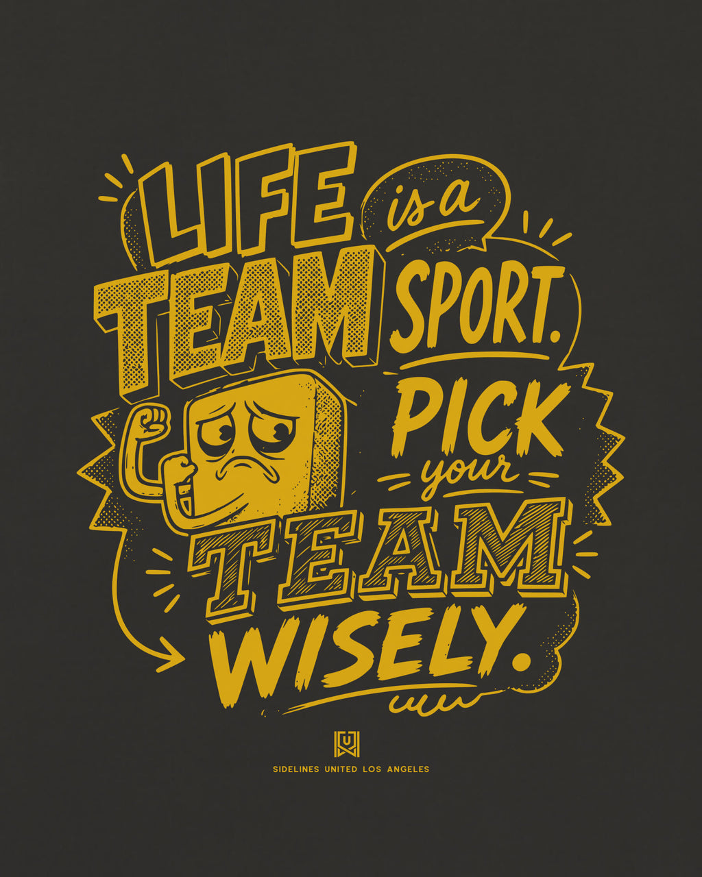 LA Team Sport Advice Black Tee