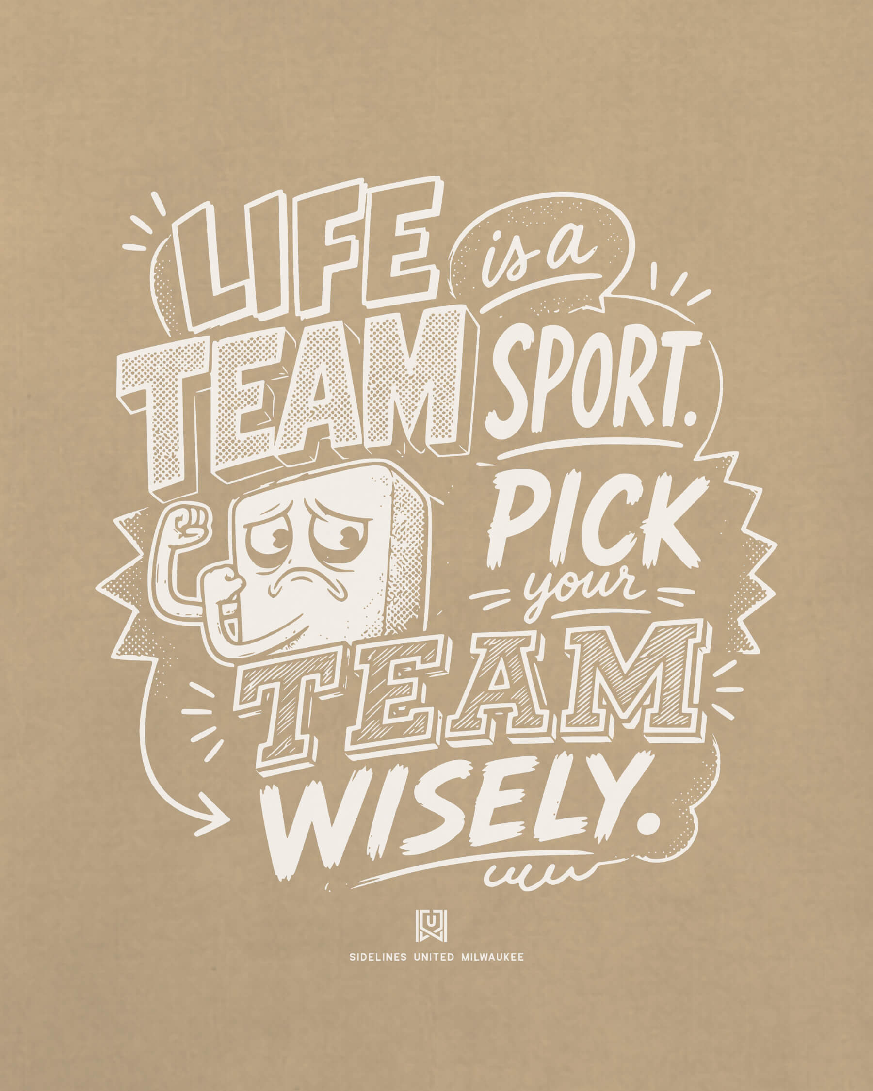 MKE Team Sport Advice Khaki Tee