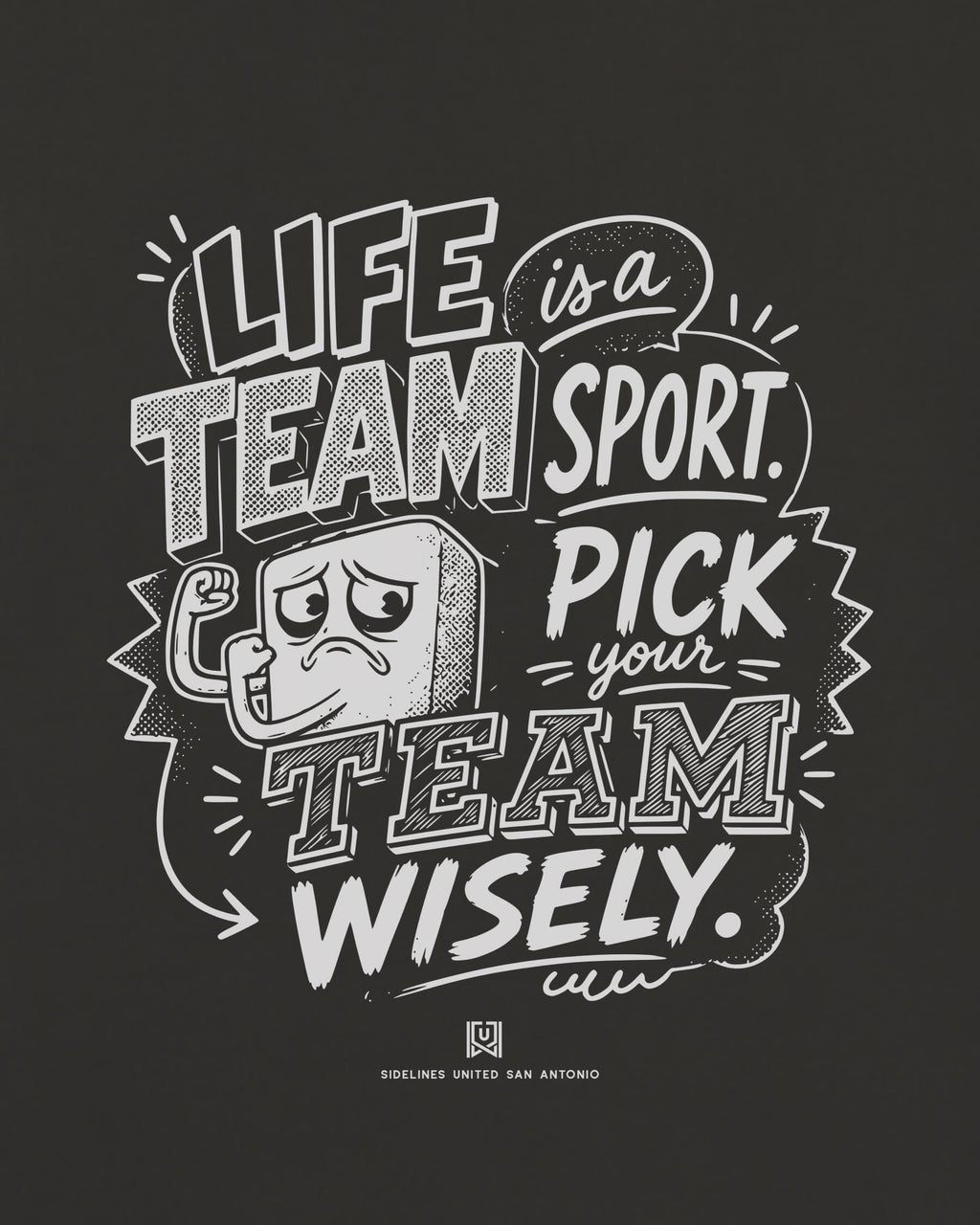 SATX Team Sport Advice Black Tee