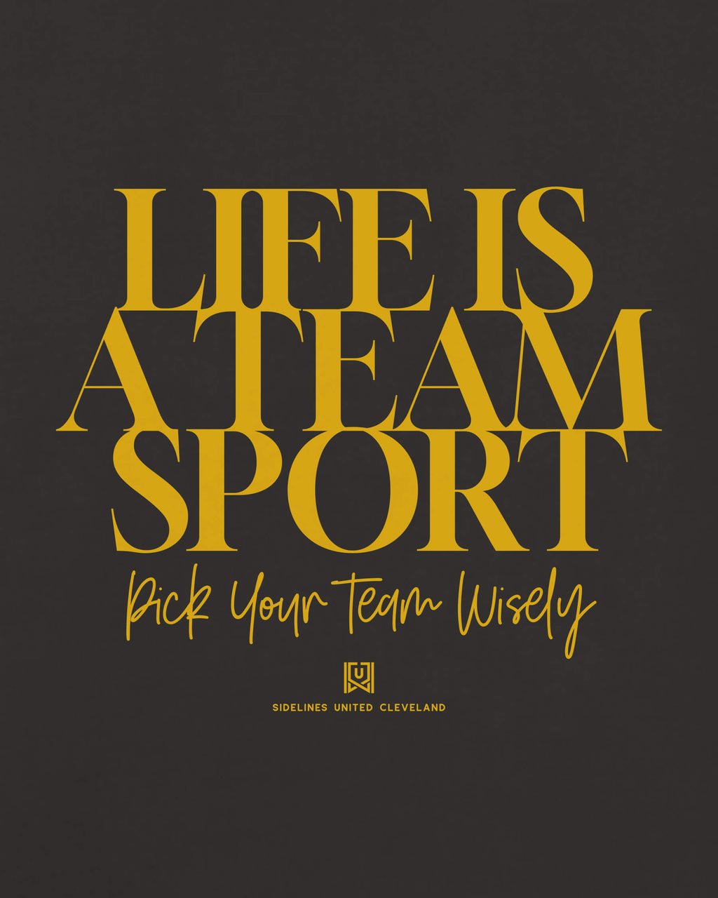 CLE Team Sport Life Black Tee