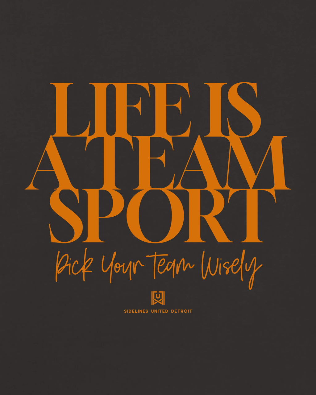 DET Team Sport Life Black Tee