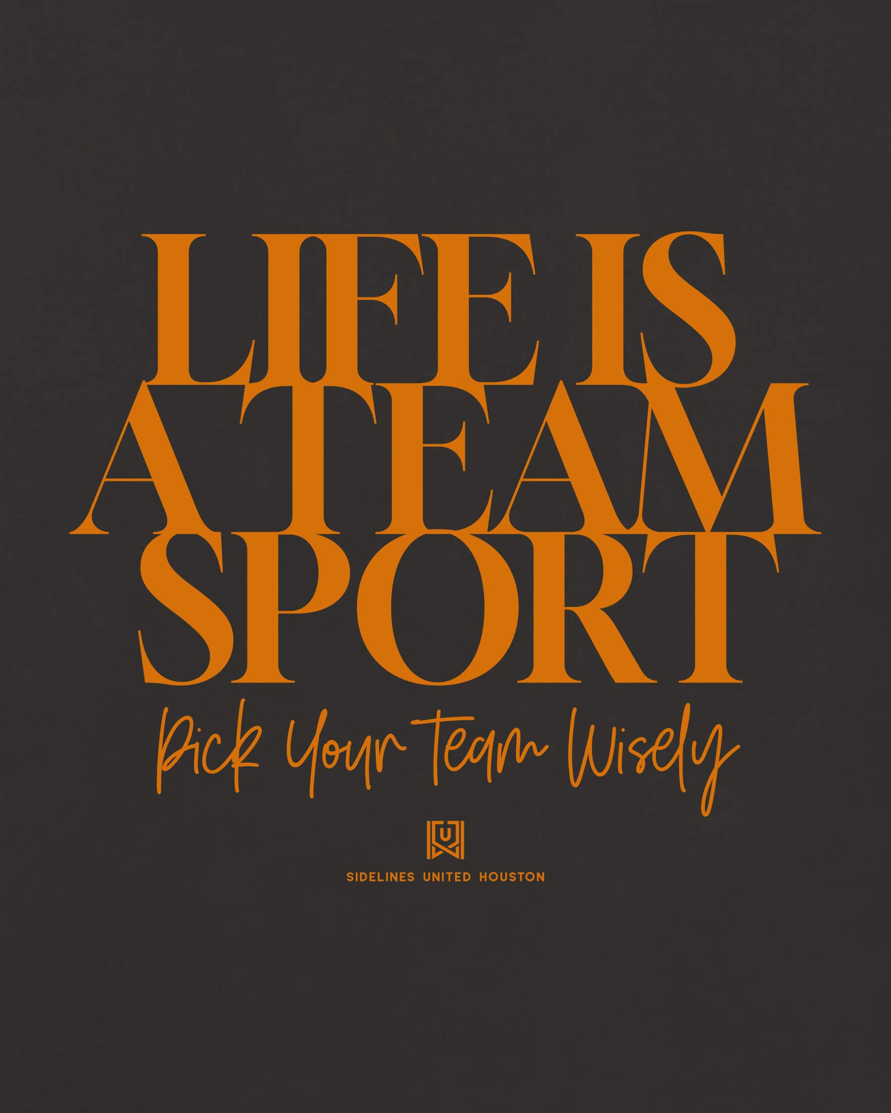 HOU Team Sport Life Black Tee