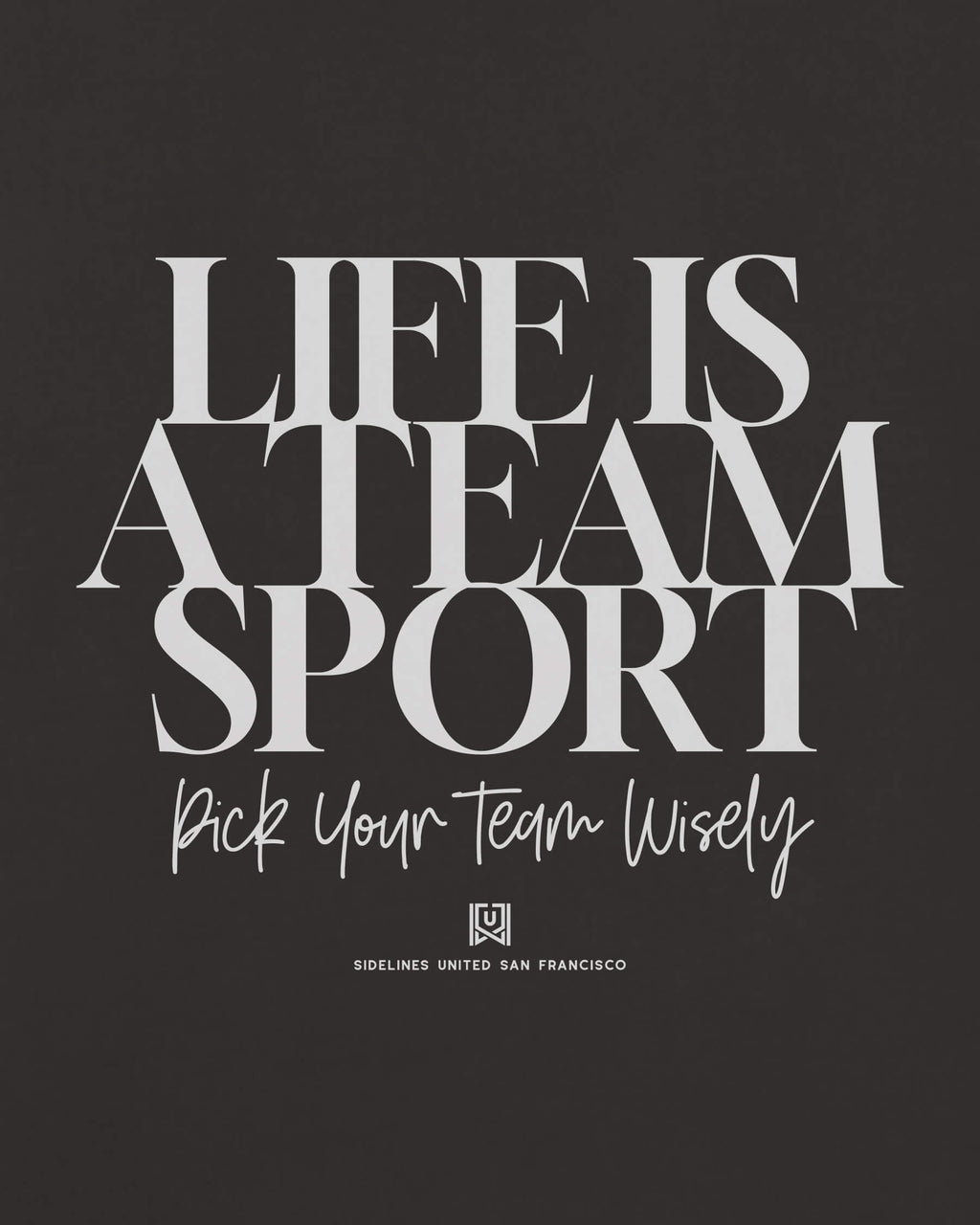 SF Team Sport Life Black Tee