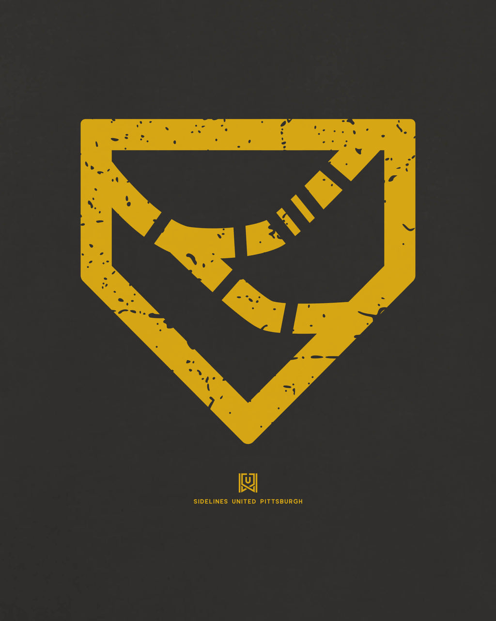 PGH Three Rivers Tee - Washed Black / Gold - Zoom