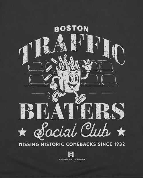 BOS Traffic Beaters Tee - Washed Black / White - Zoom