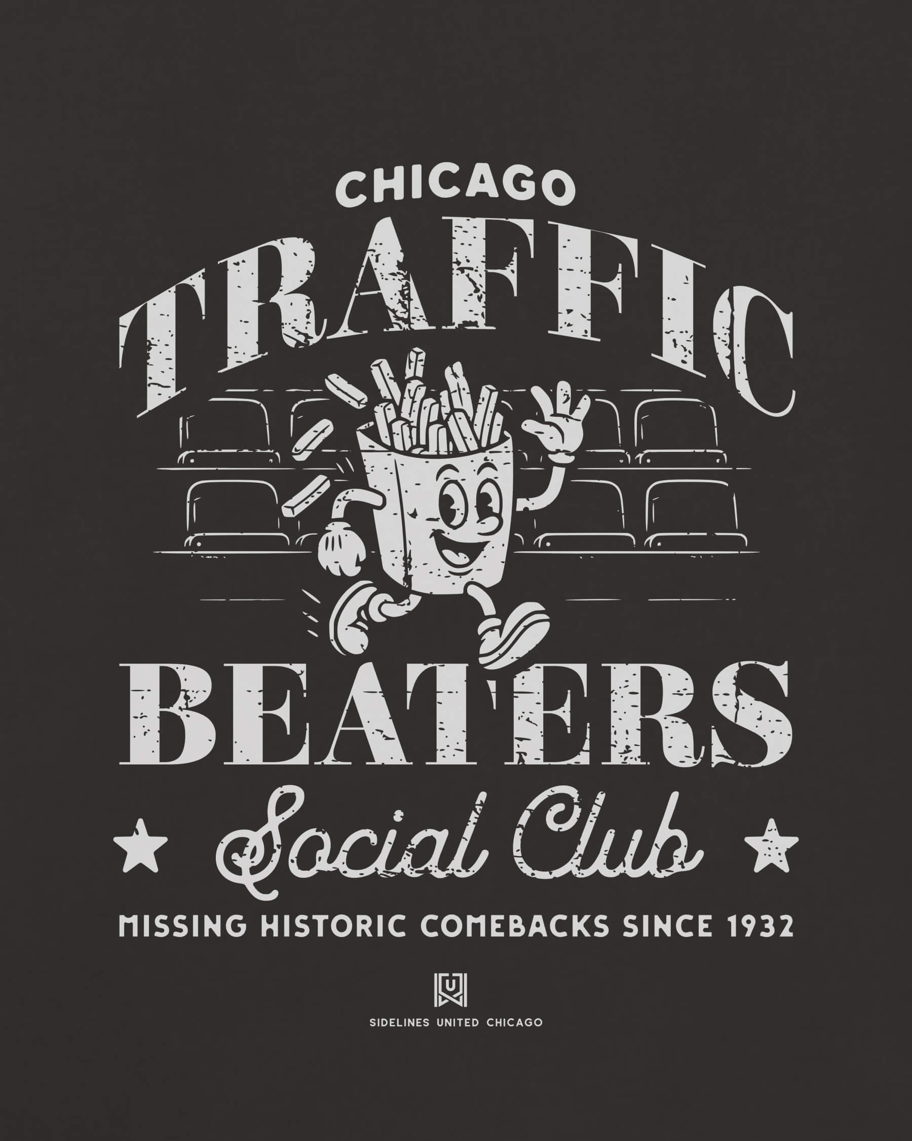CHI Traffic Beaters Tee - Washed Black / White - Zoom