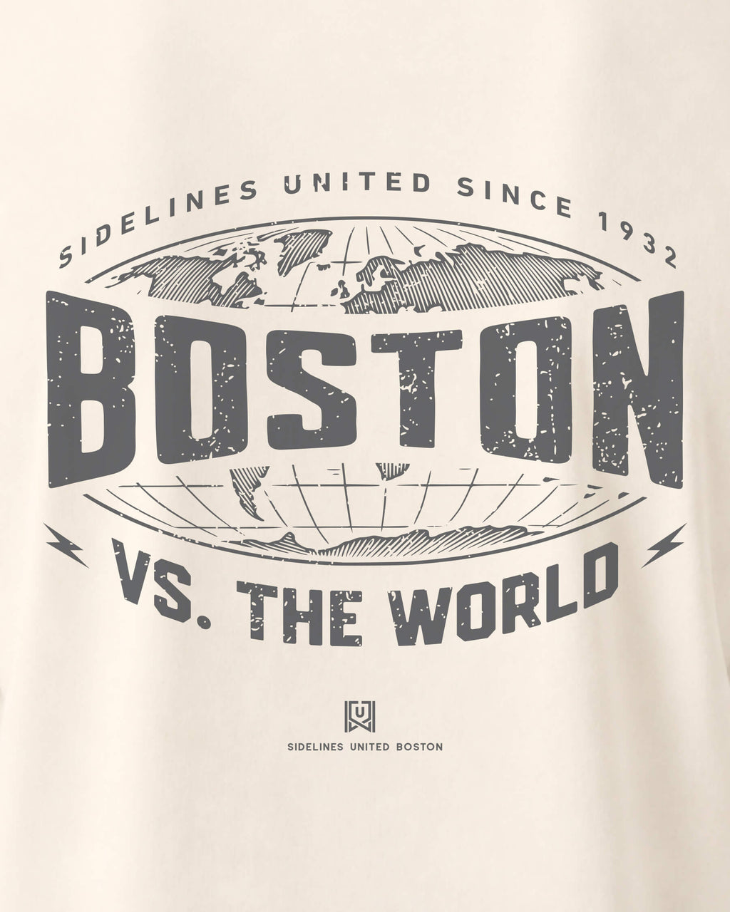 BOS VS the World Atlas Tee - Vintage White - Zoom