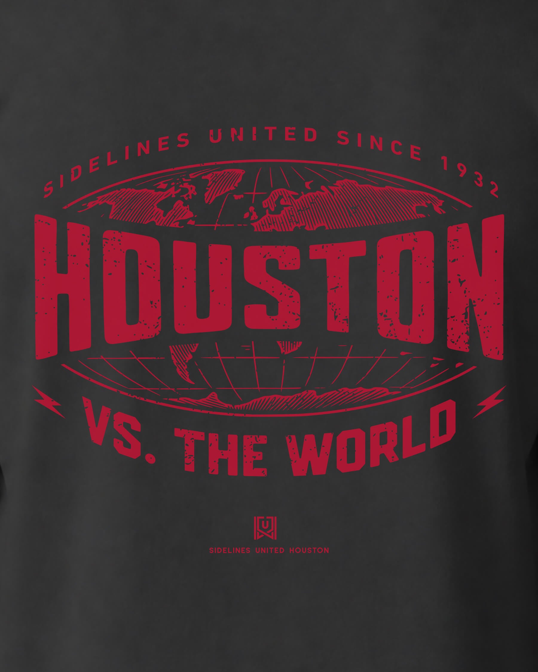 HOU VS the World Atlas Tee - Washed Black / Red - Zoom