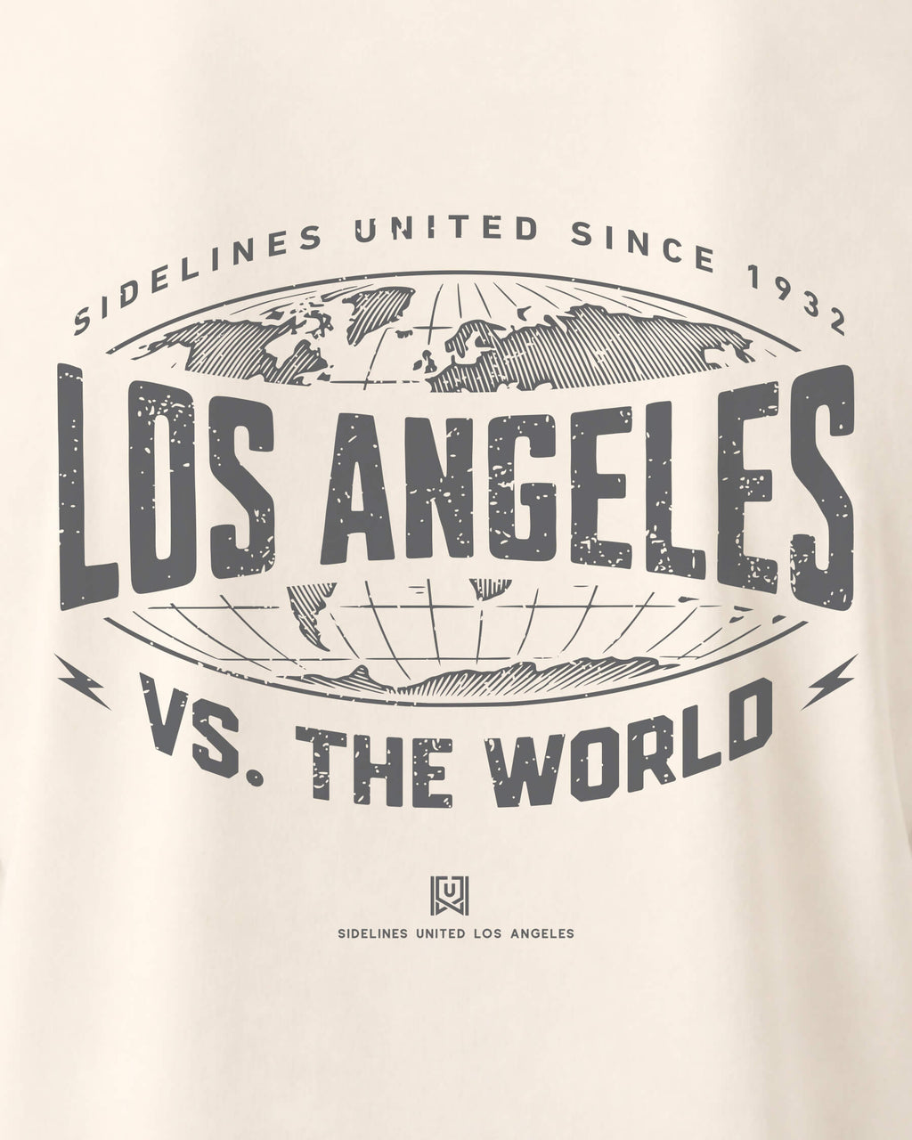 LA VS the World Atlas Tee - Vintage White - Zoom
