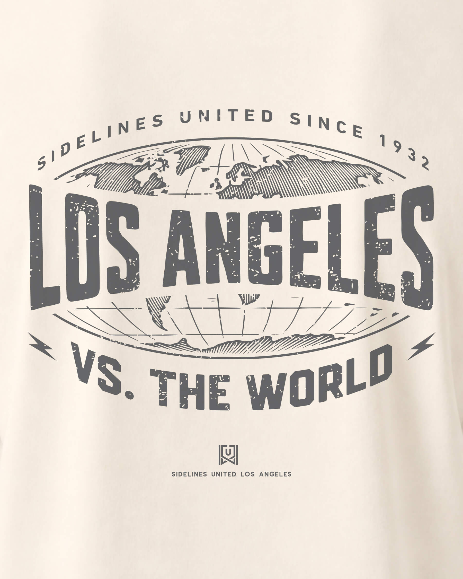 LA VS the World Atlas Tee - Vintage White - Zoom