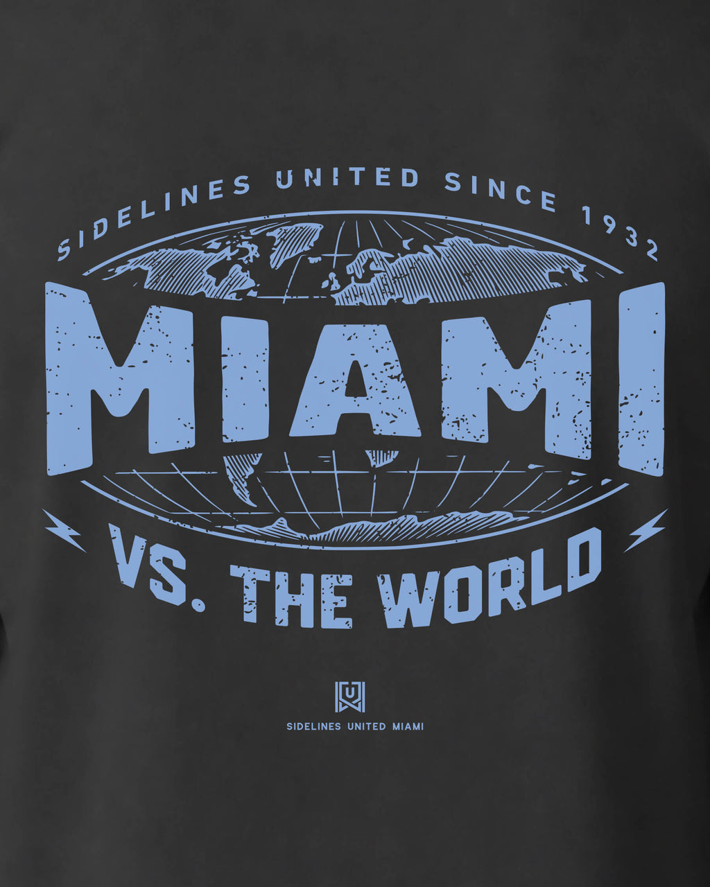 MIA VS the World Atlas Tee - Washed Black / Blue - Zoom