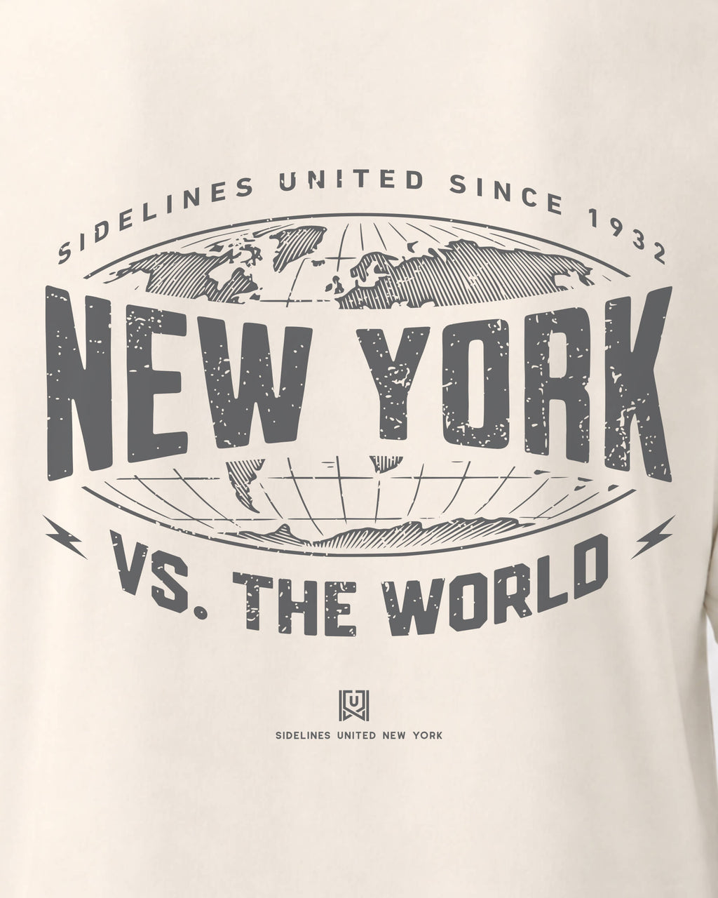 NY VS the World Atlas Tee - Vintage White - Zoom