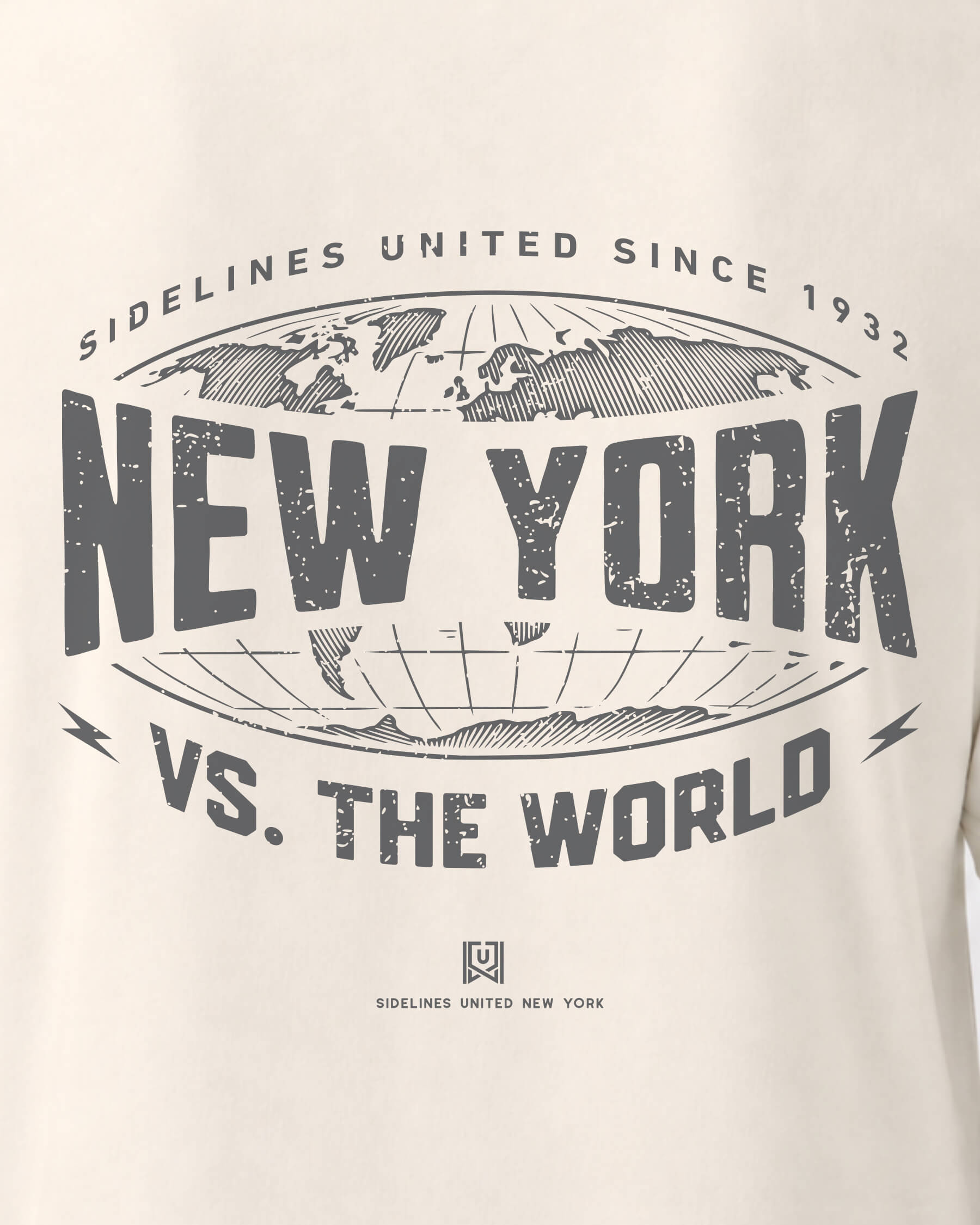 NY VS the World Atlas Tee - Vintage White - Zoom
