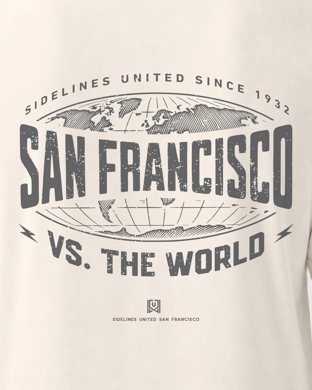 SF VS the World Atlas Tee - Vintage White - Zoom