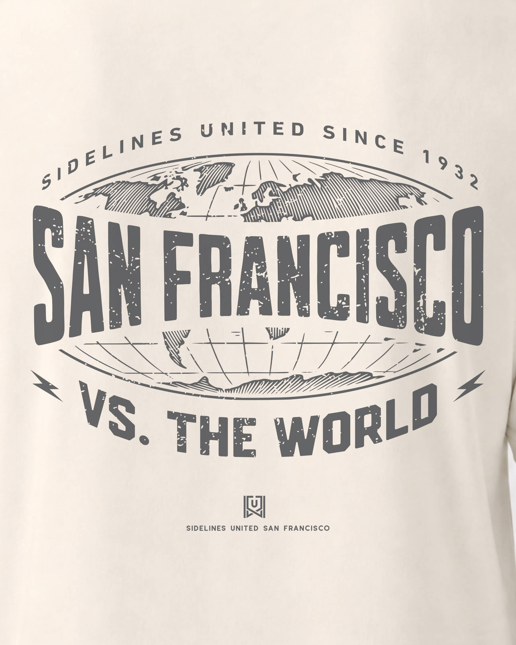SF VS the World Atlas Tee - Vintage White - Zoom