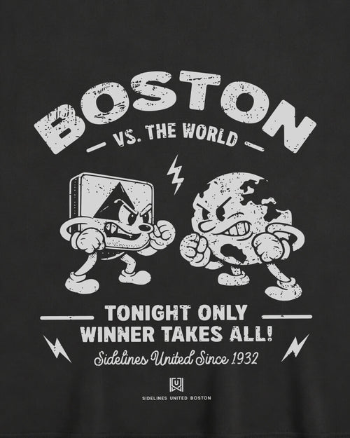 BOS VS the World Clash Tee - Washed Black / White - Zoom