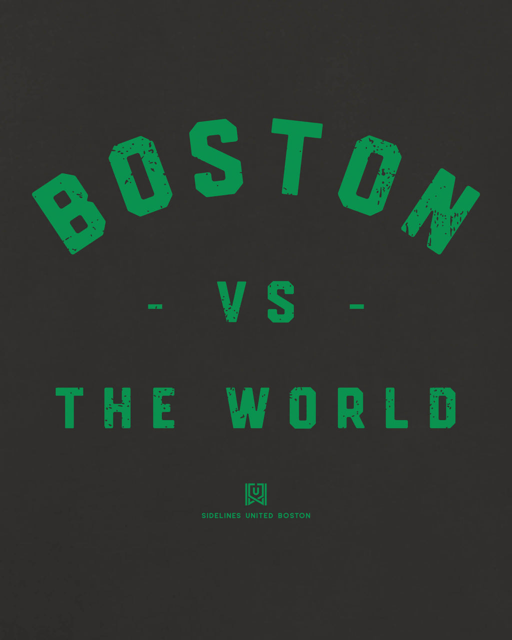 BOS VS the World Classic Tee - Washed Black / Green - Zoom
