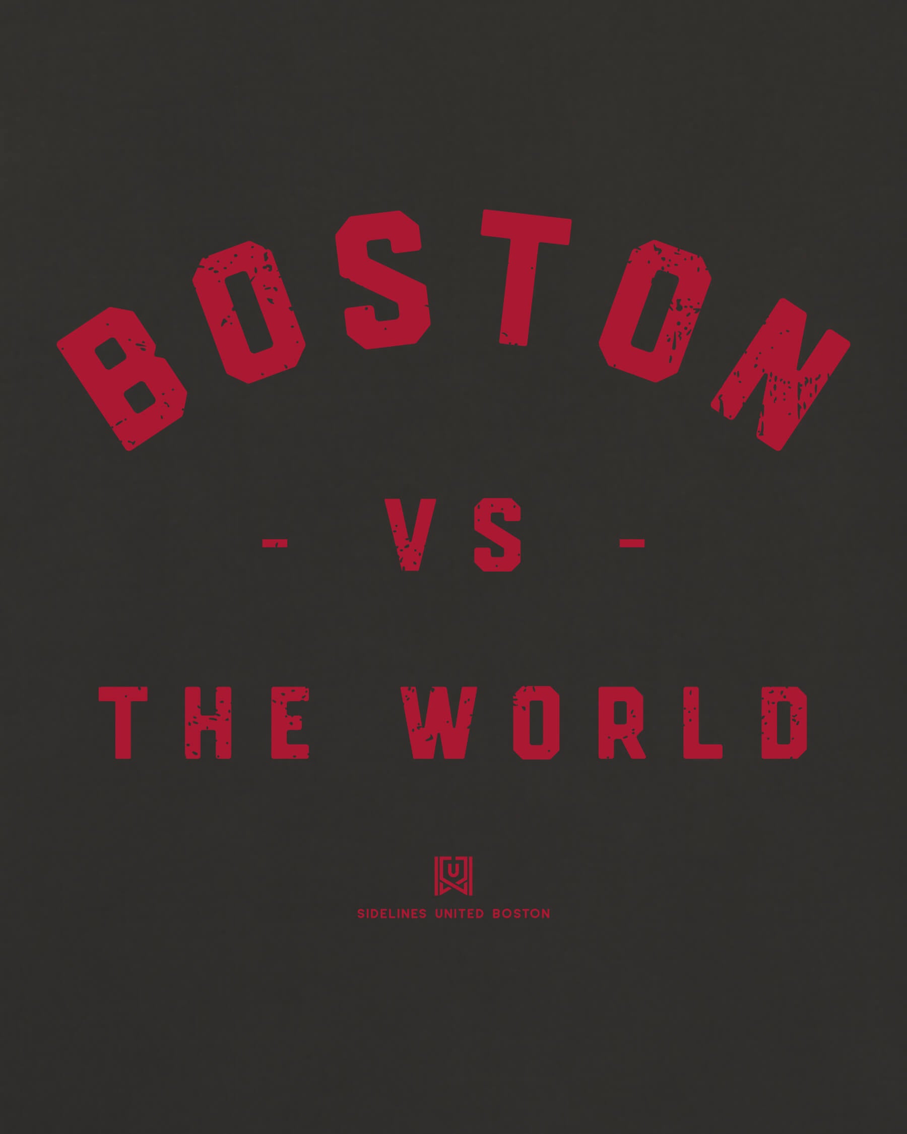 BOS VS the World Classic Tee - Washed Black / Red - Zoom