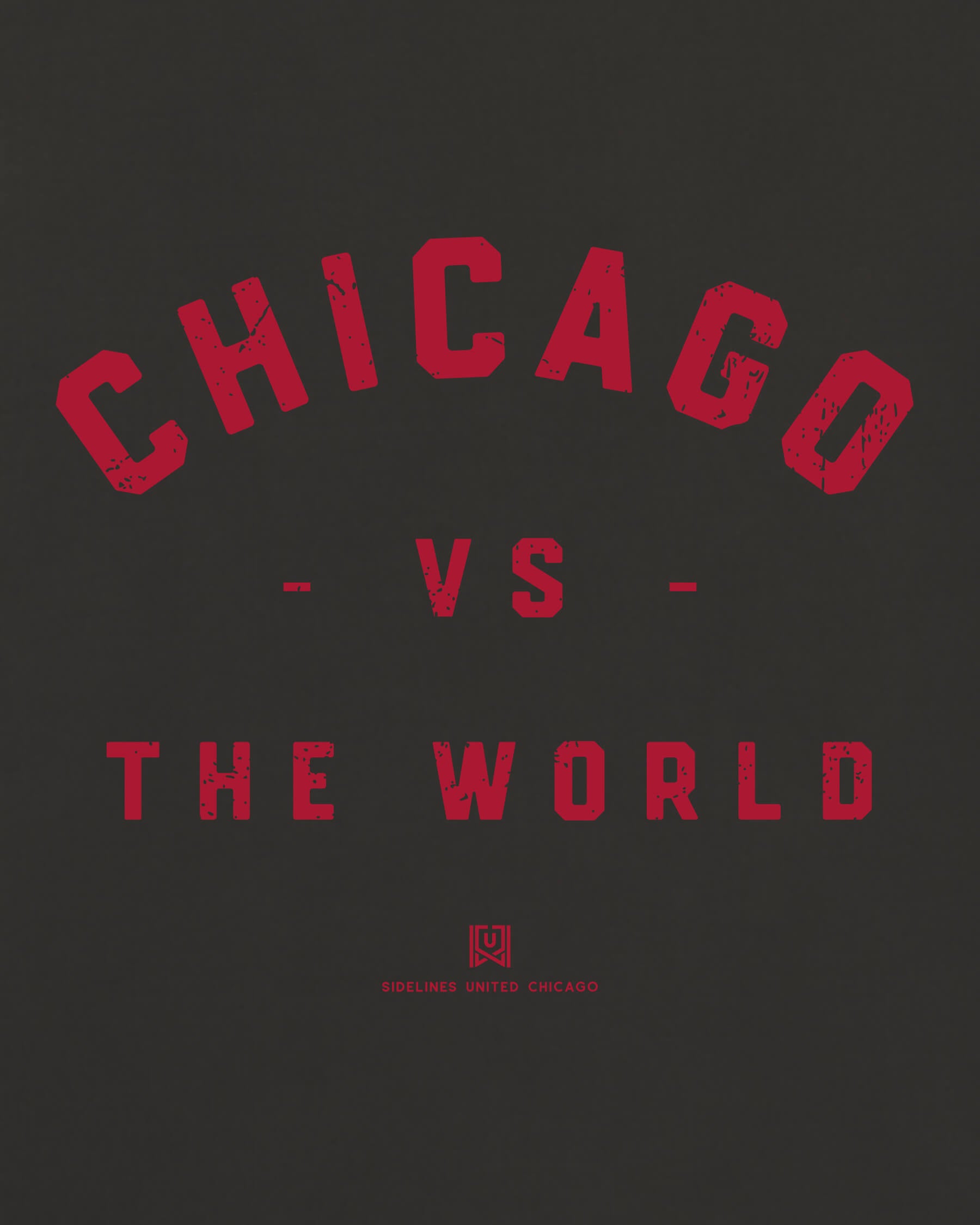 CHI VS the World Classic Tee - Washed Black / Red - Zoom