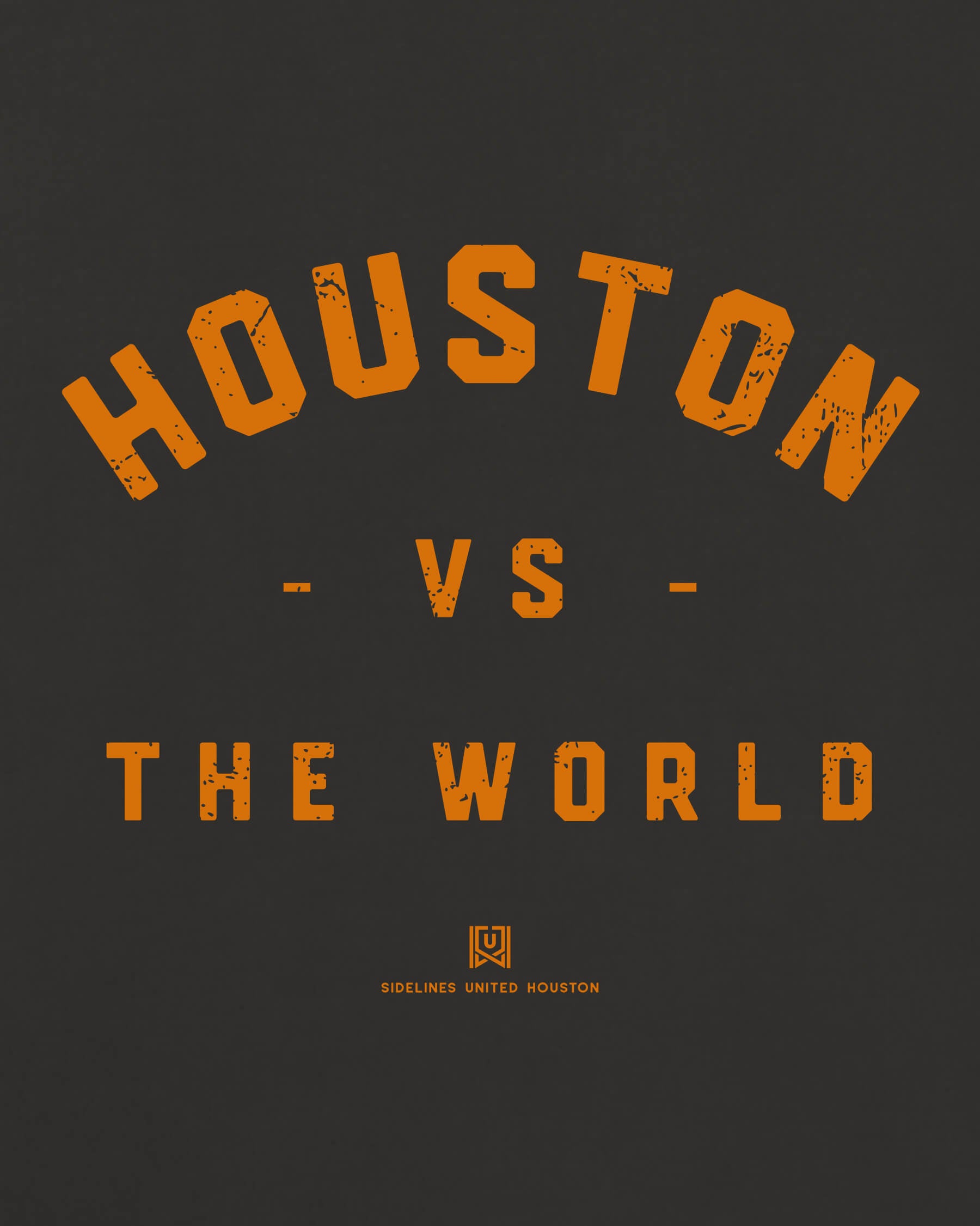HOU VS the World Classic Tee - Washed Black / Orange - Zoom